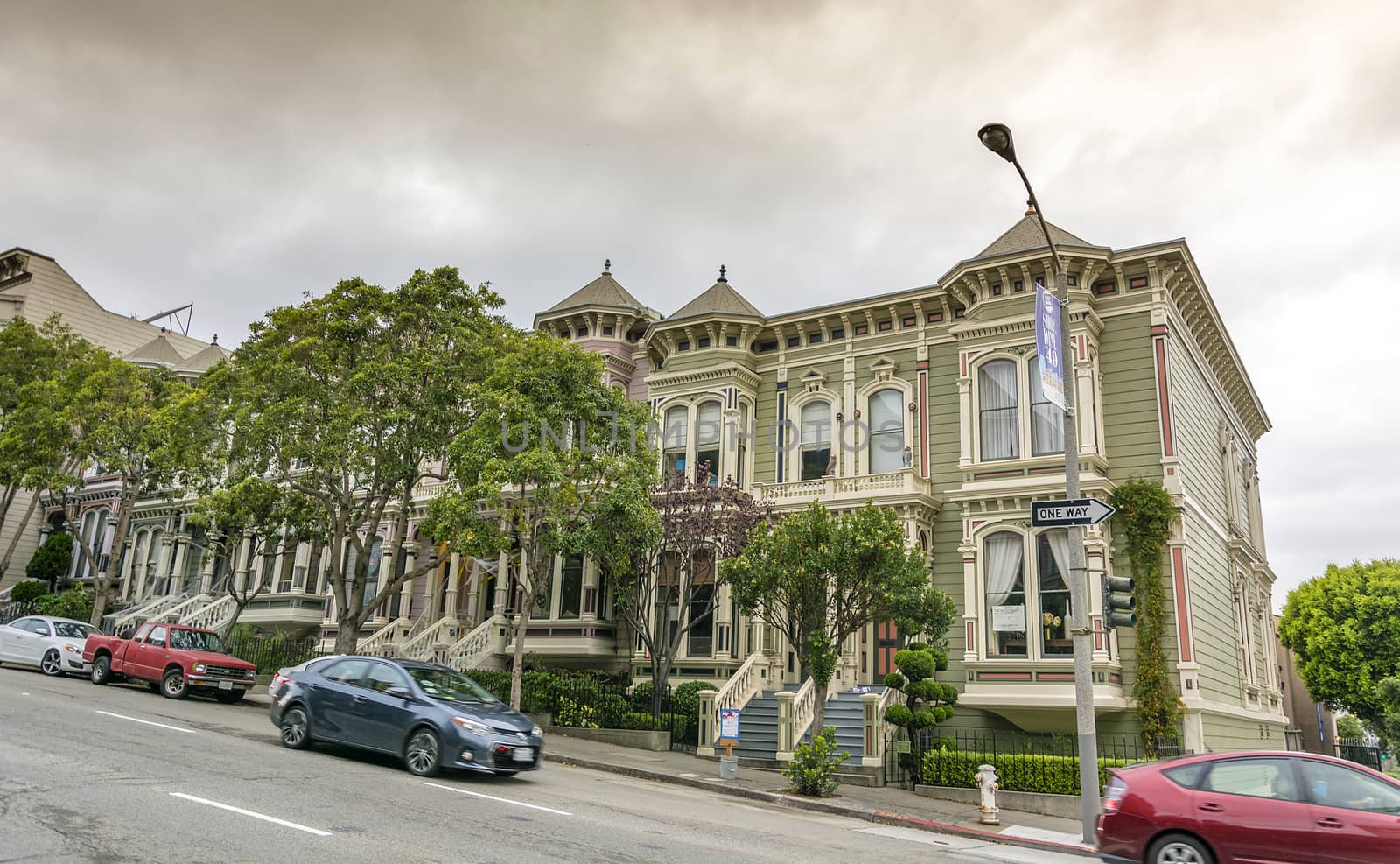 Classic victorian houses in San Francisco, California