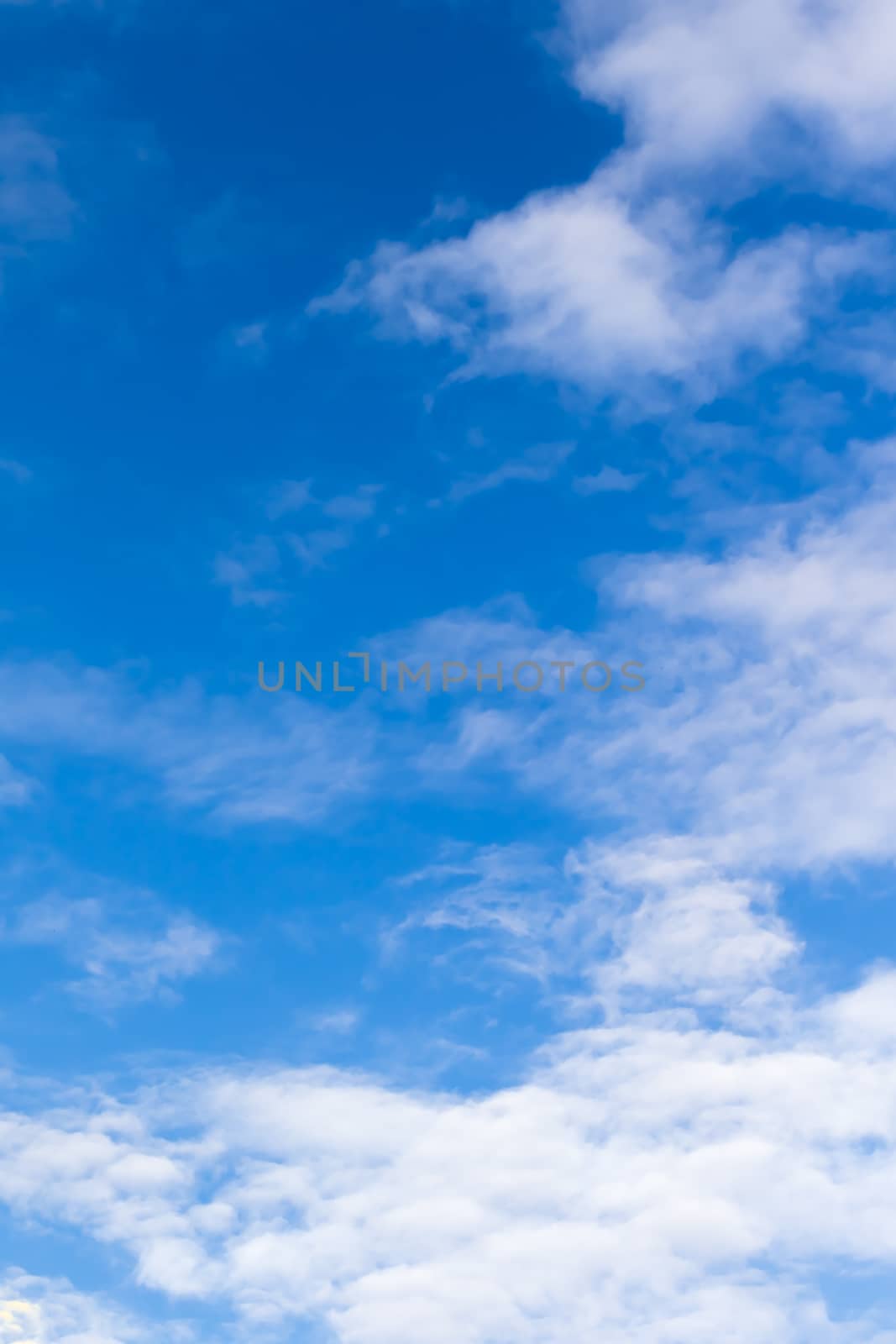 Close up blue sky with white clouds