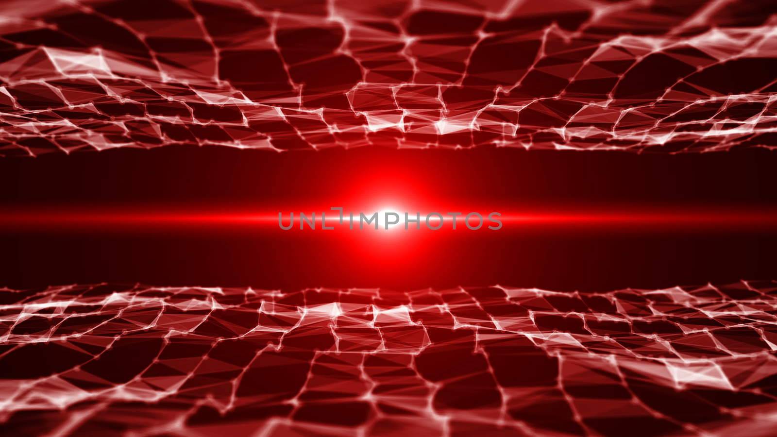 Abstract background with triangles and flares by nolimit046