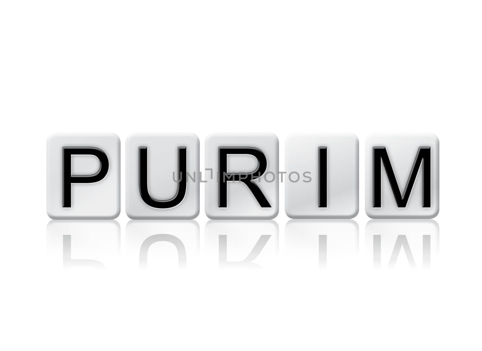 Purim Isolated Tiled Letters Concept and Theme by enterlinedesign