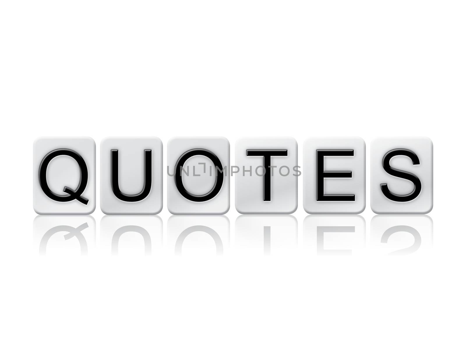 Quotes Isolated Tiled Letters Concept and Theme by enterlinedesign