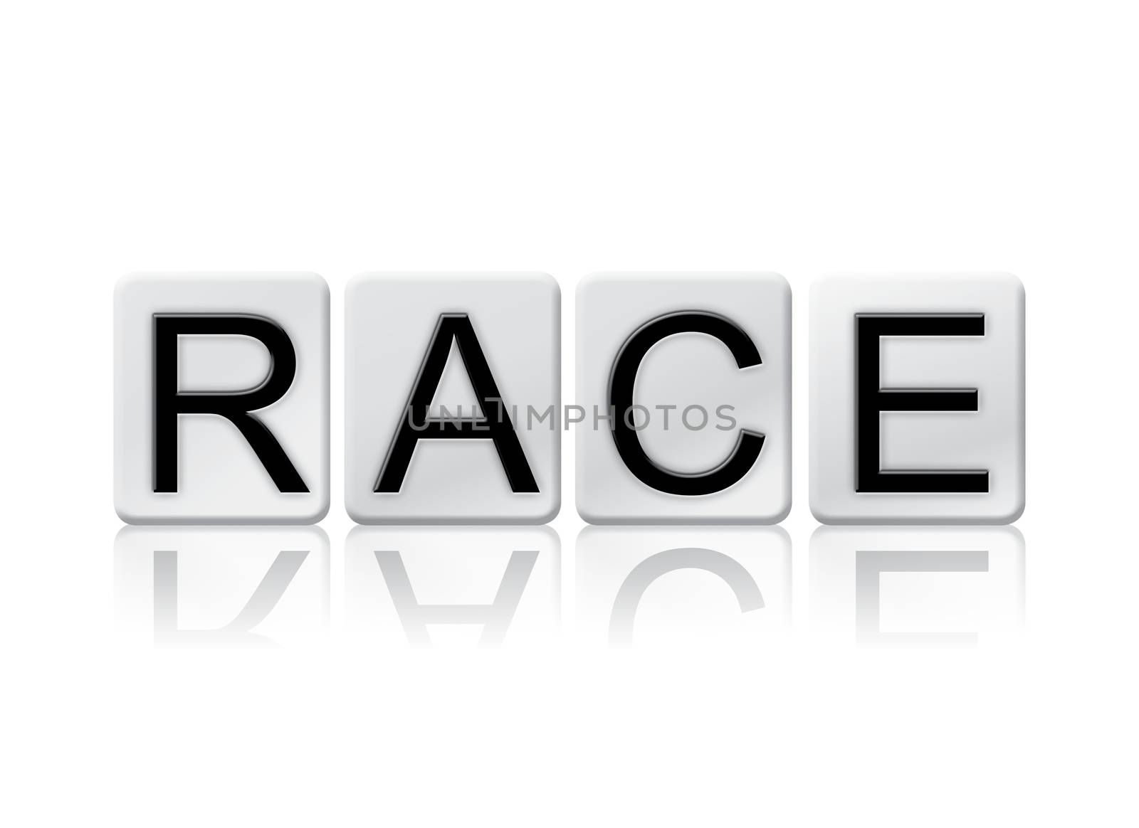 Race Isolated Tiled Letters Concept and Theme by enterlinedesign