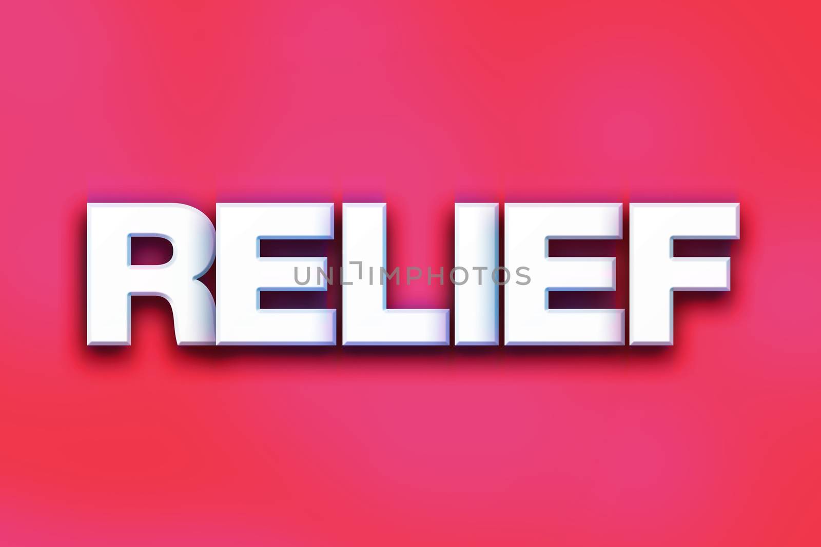 Relief Concept Colorful Word Art by enterlinedesign
