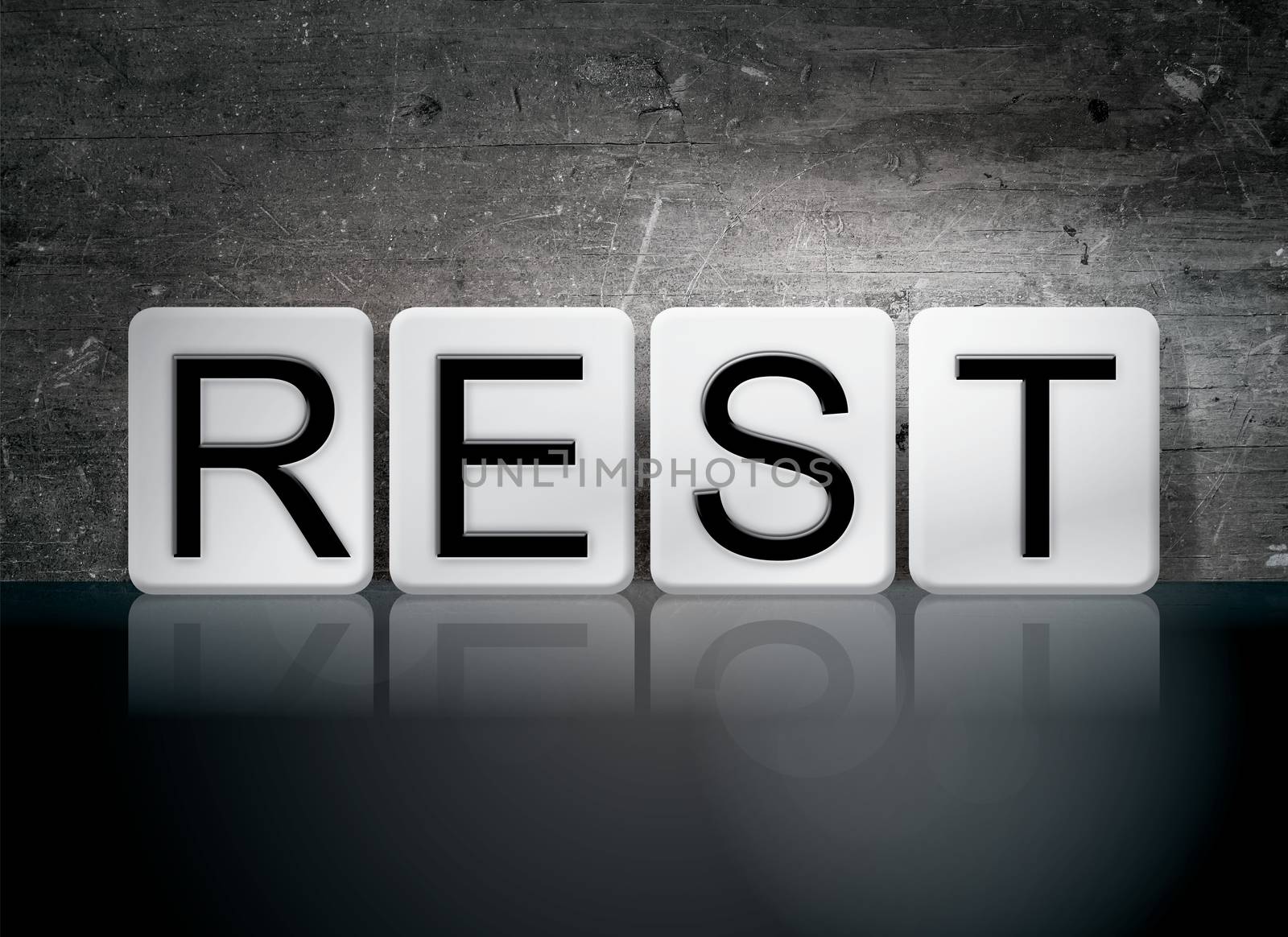 Rest Tiled Letters Concept and Theme by enterlinedesign