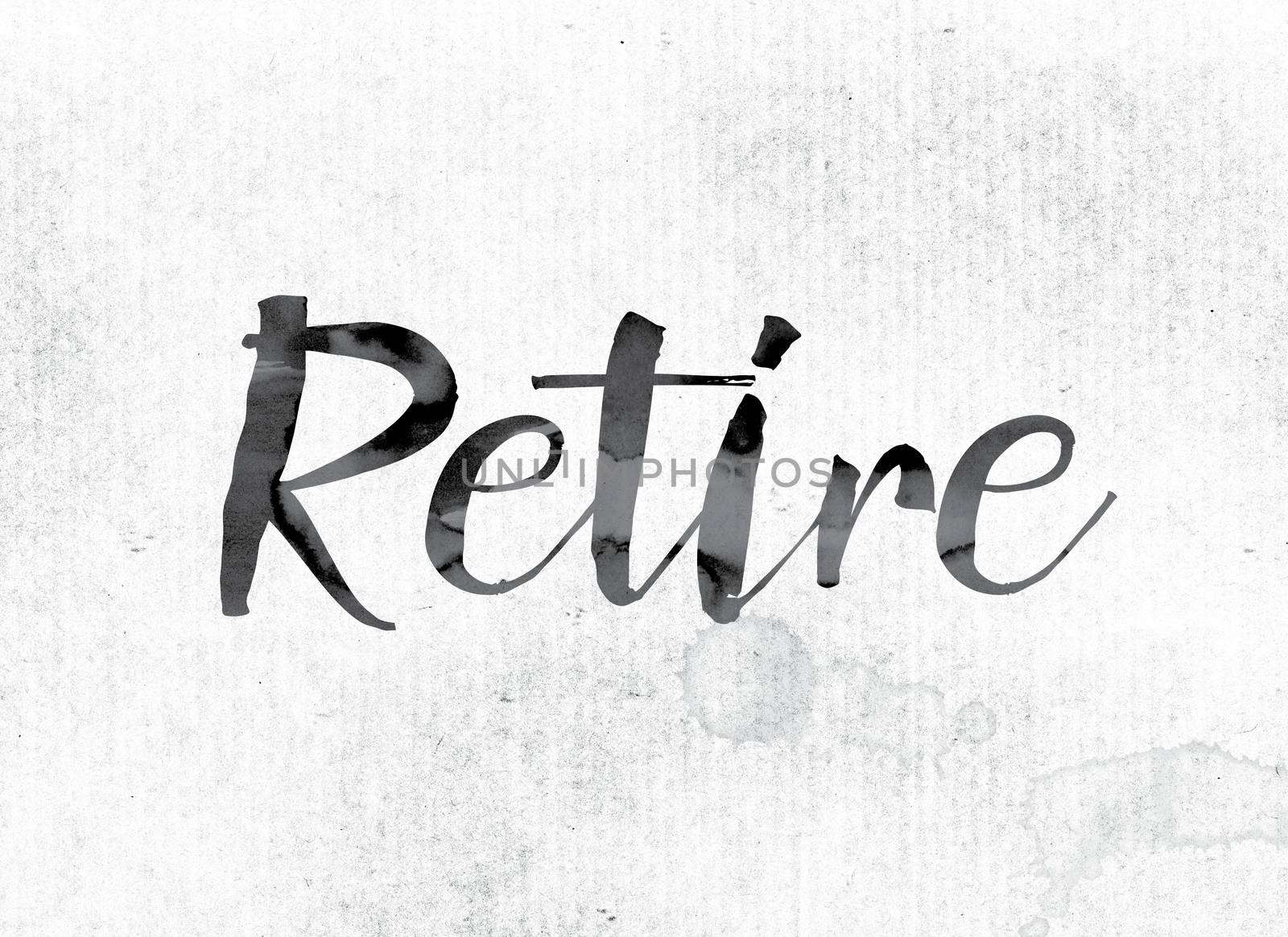 Retire Concept Painted in Ink by enterlinedesign