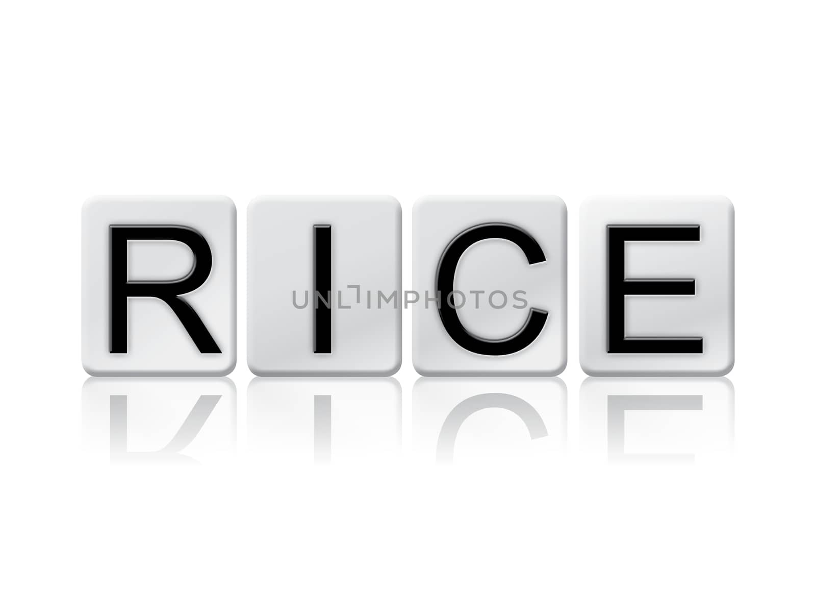 Rice Isolated Tiled Letters Concept and Theme by enterlinedesign