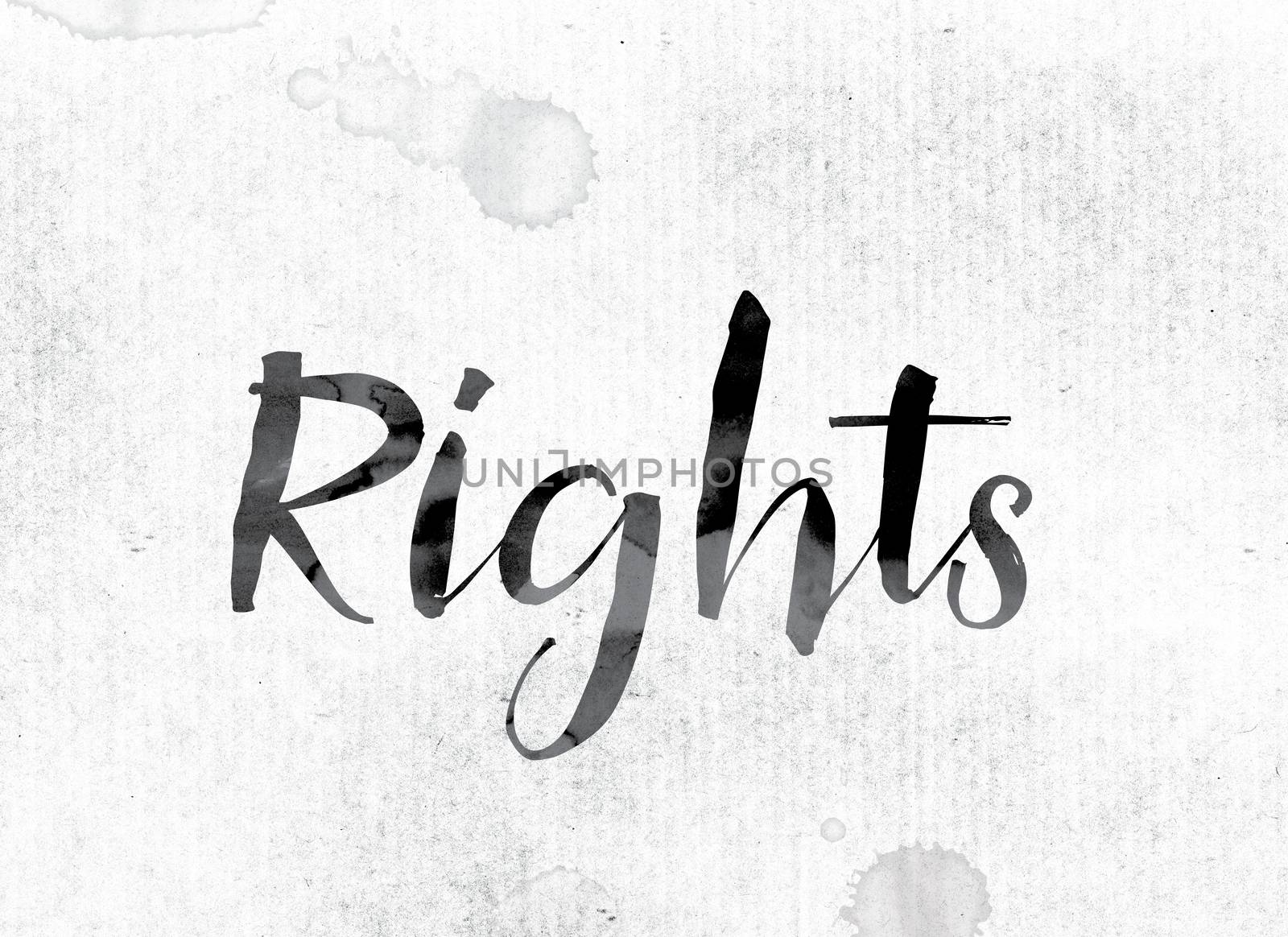 Rights Concept Painted in Ink by enterlinedesign