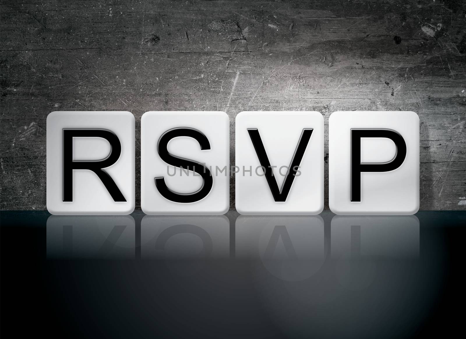 RSVP Tiled Letters Concept and Theme by enterlinedesign