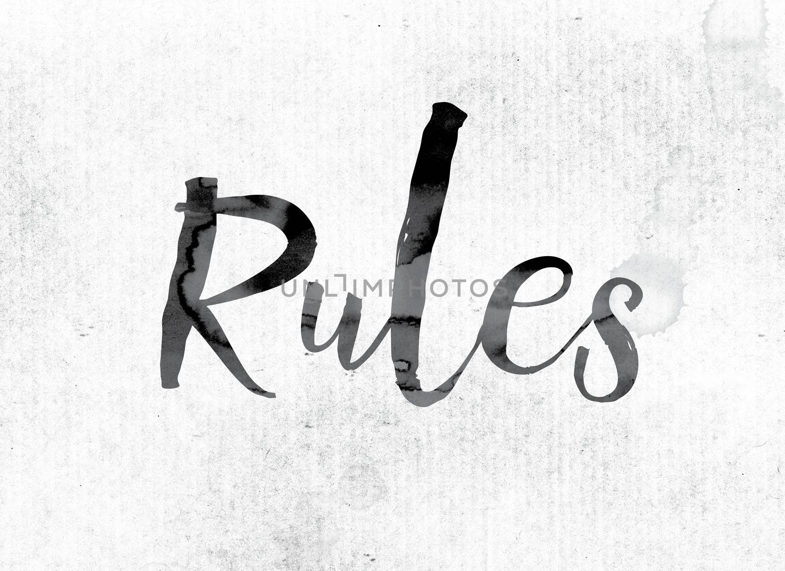 Rules Concept Painted in Ink by enterlinedesign