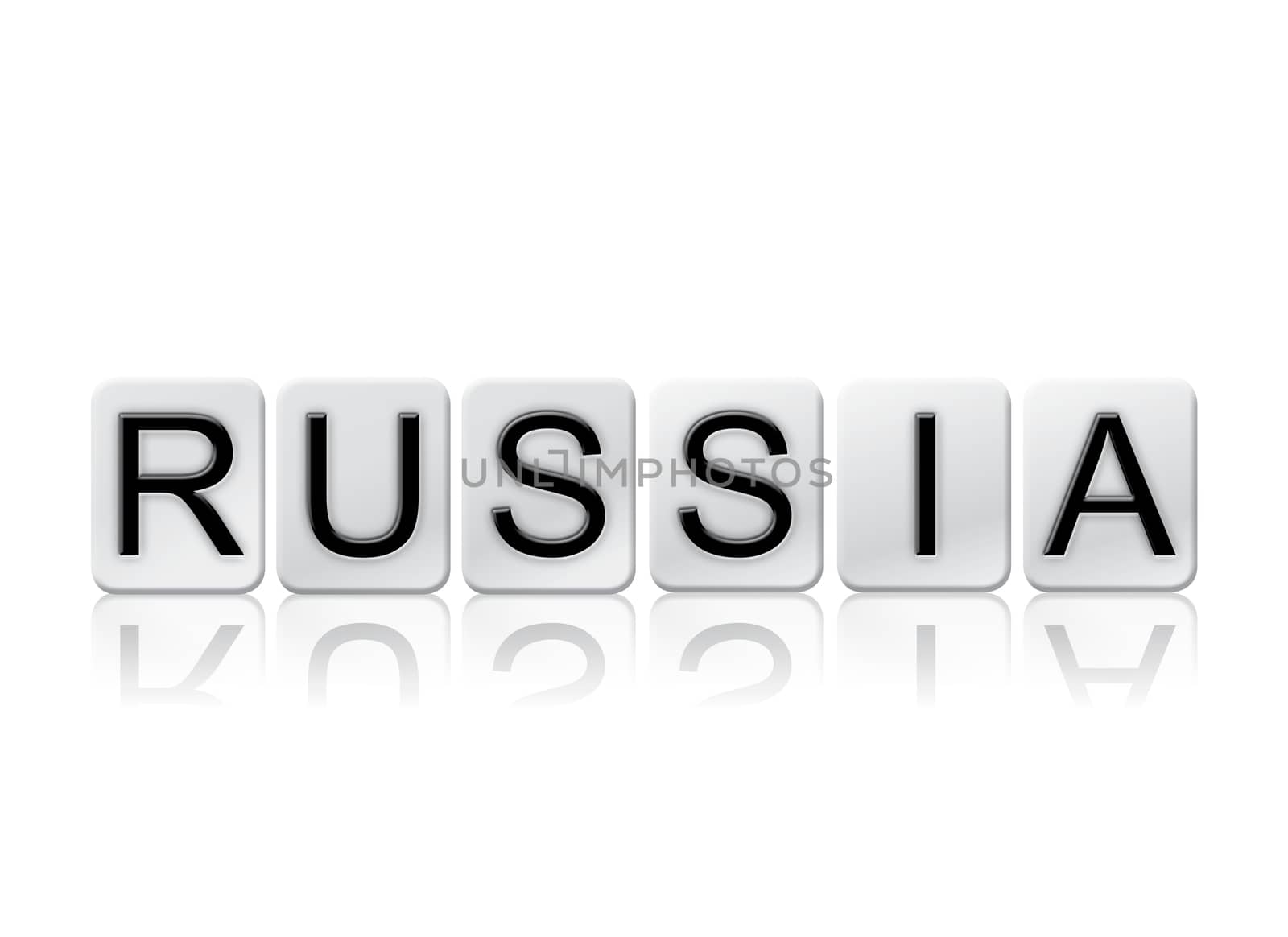 Russia Isolated Tiled Letters Concept and Theme by enterlinedesign