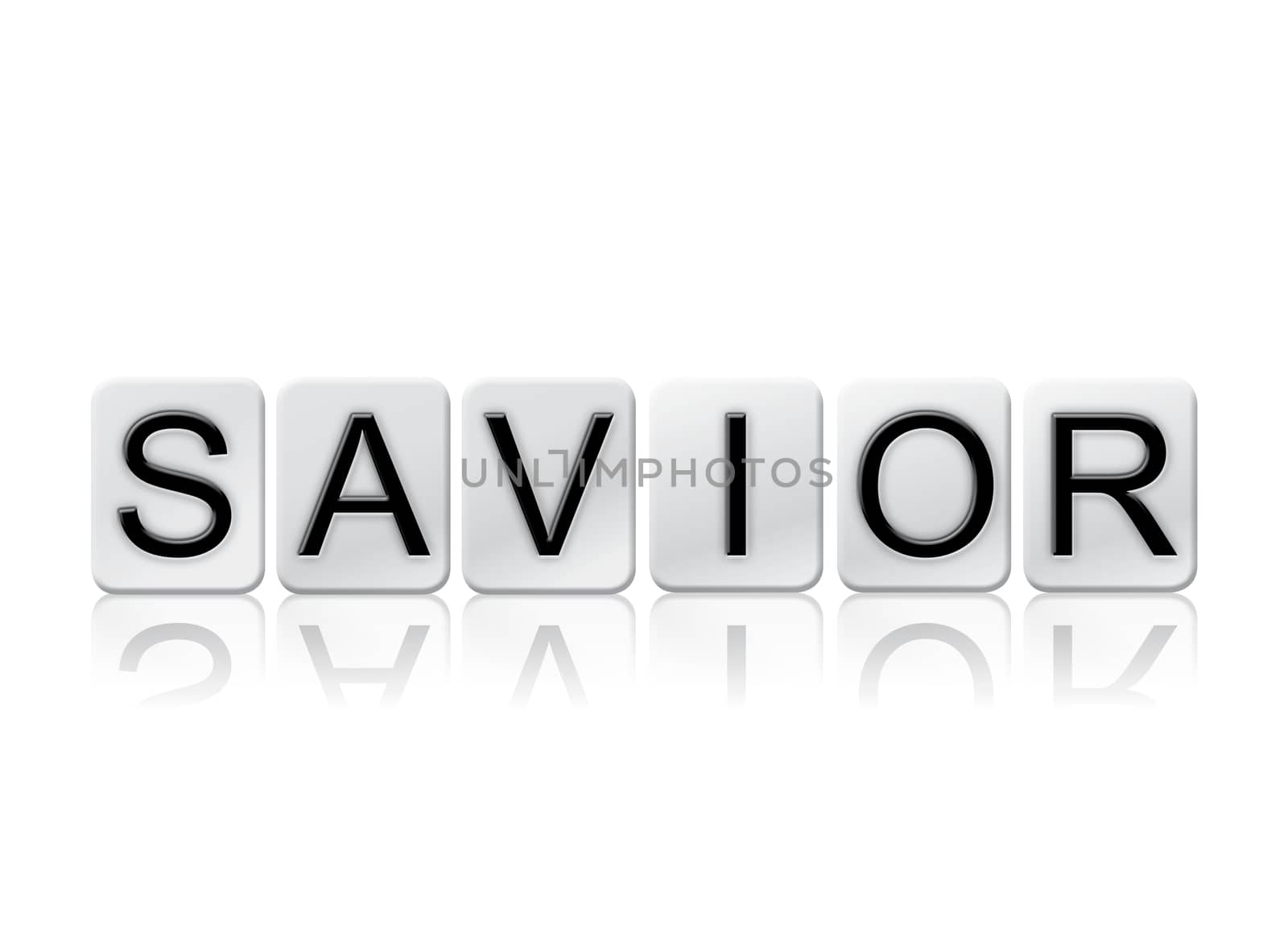 Savior Isolated Tiled Letters Concept and Theme by enterlinedesign