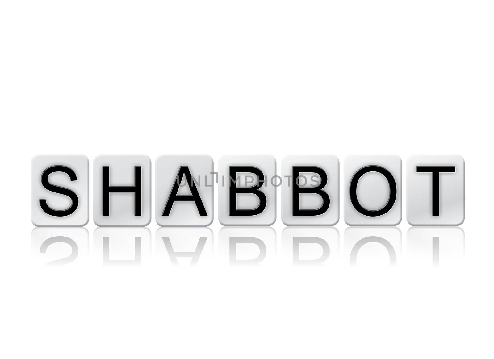 Shabbot Isolated Tiled Letters Concept and Theme by enterlinedesign