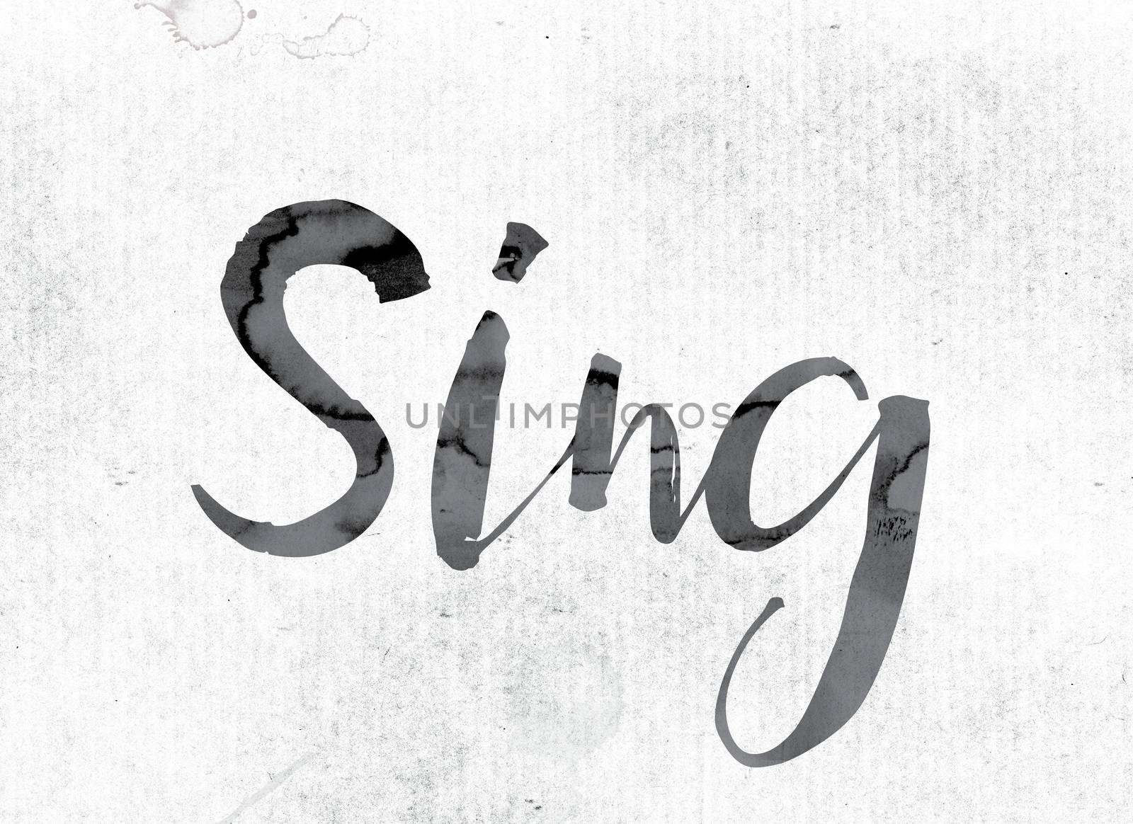 Sing Concept Painted in Ink by enterlinedesign