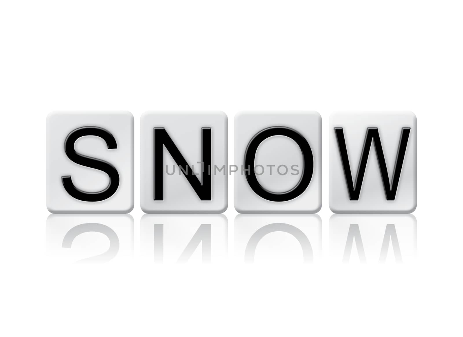 Snow Isolated Tiled Letters Concept and Theme by enterlinedesign