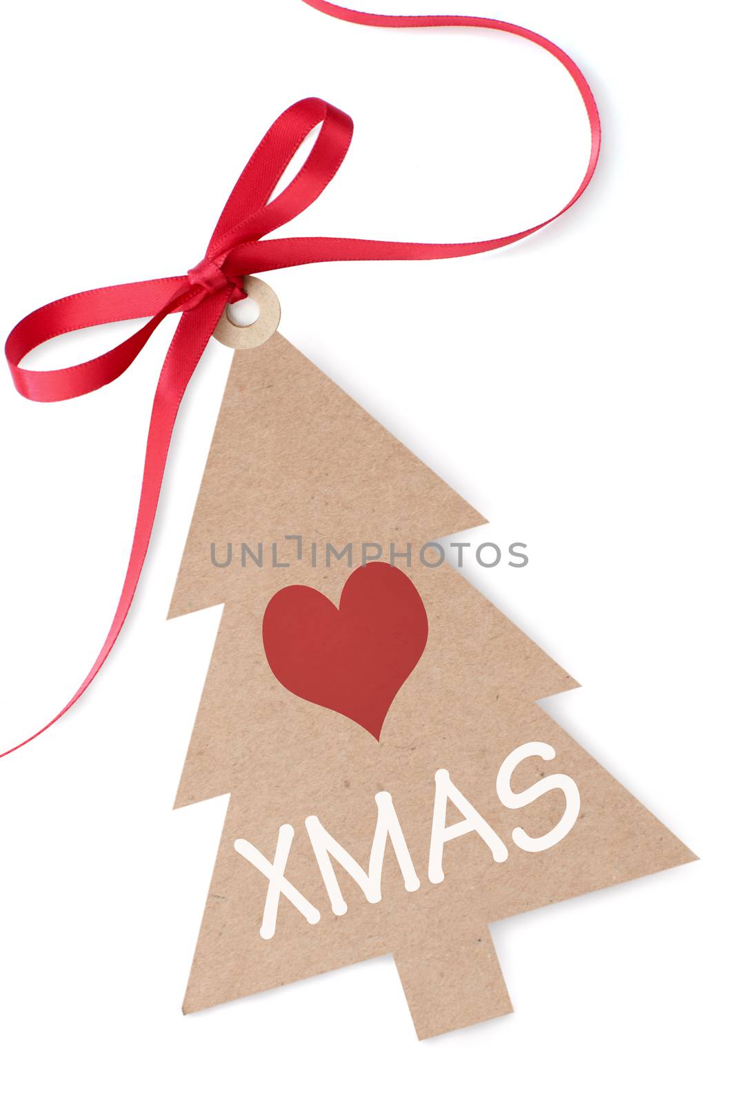 Christmas tree gift label by unikpix