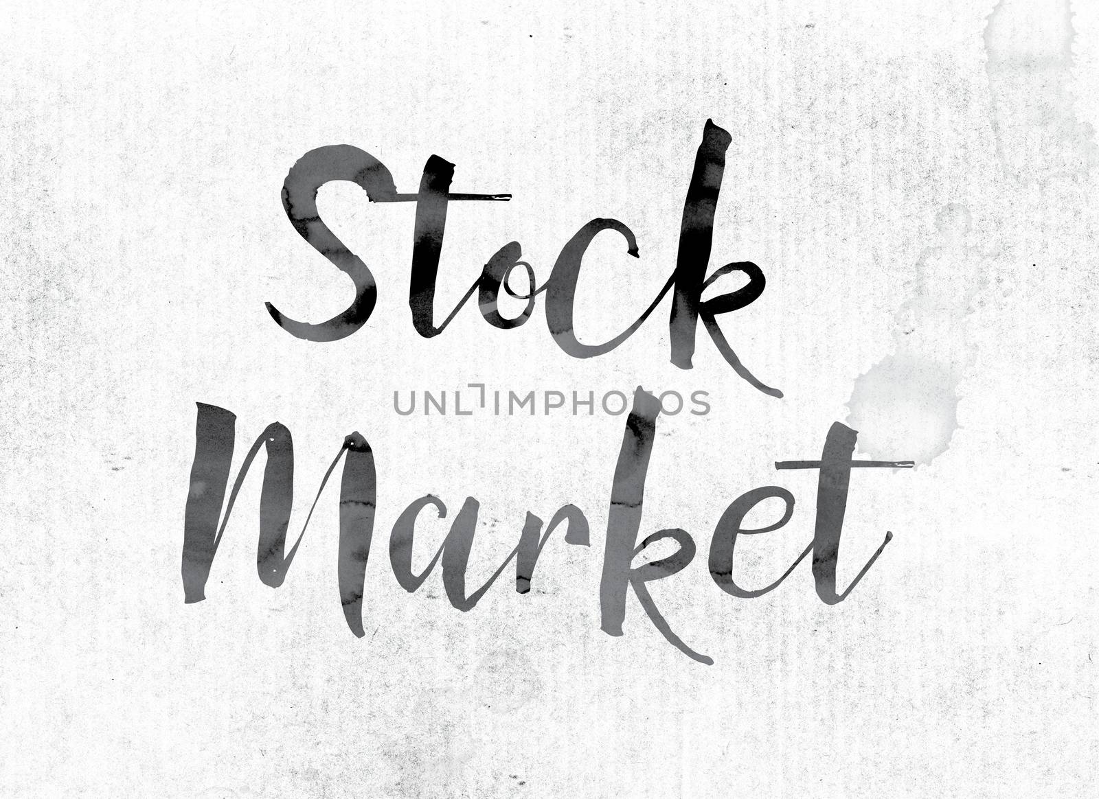 Stock Market Concept Painted in Ink by enterlinedesign