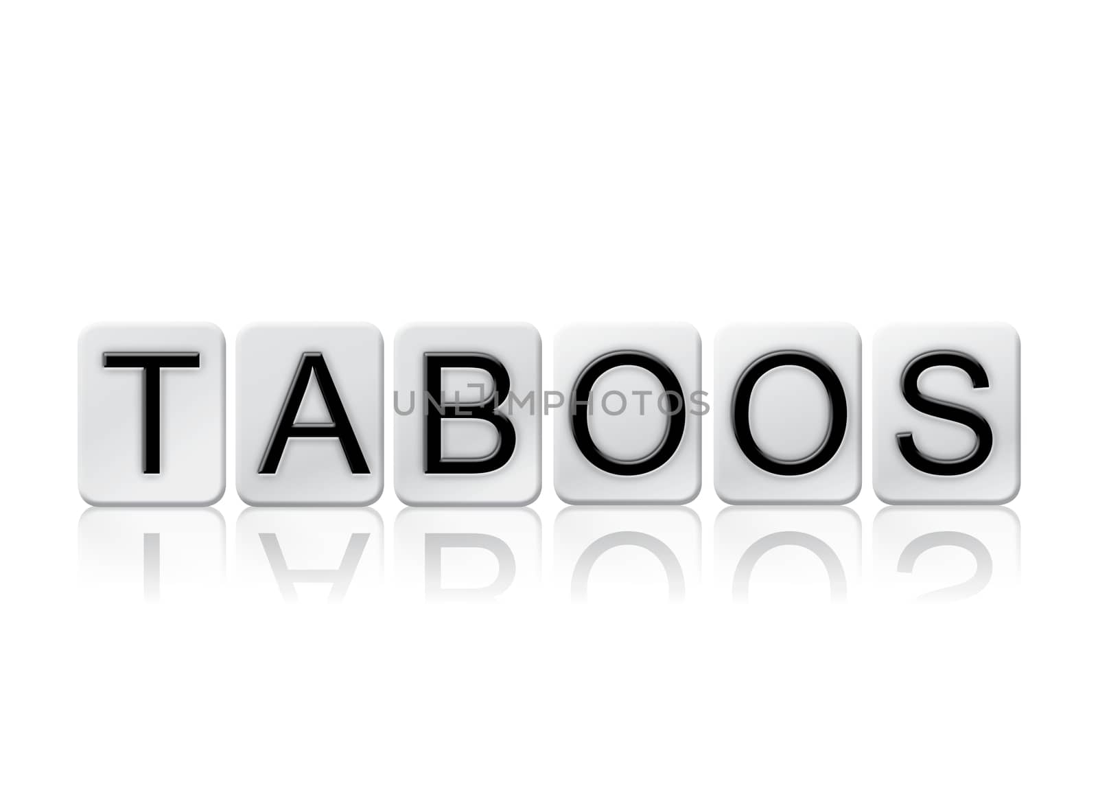 Taboos Isolated Tiled Letters Concept and Theme by enterlinedesign