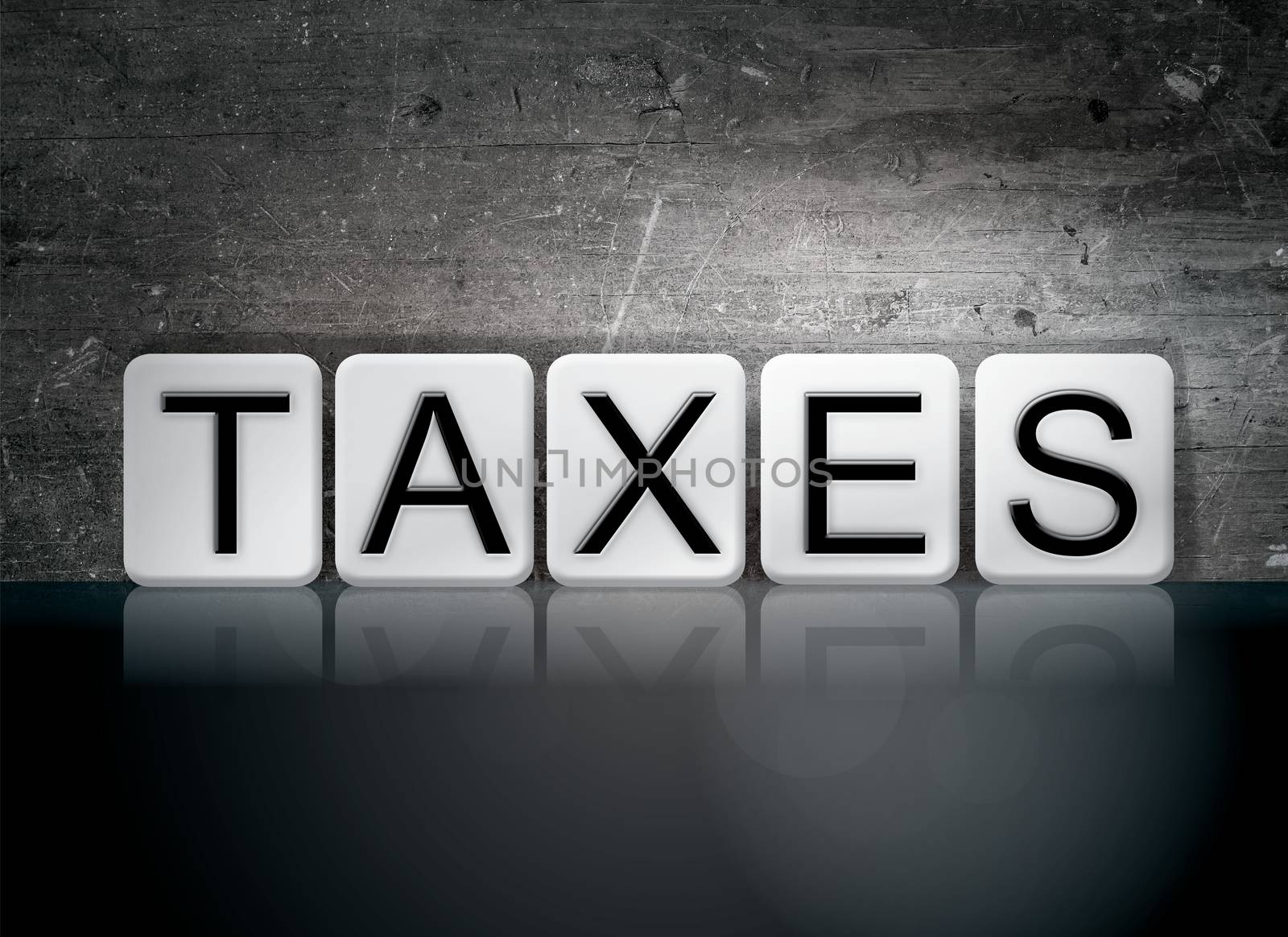 Taxes Tiled Letters Concept and Theme by enterlinedesign