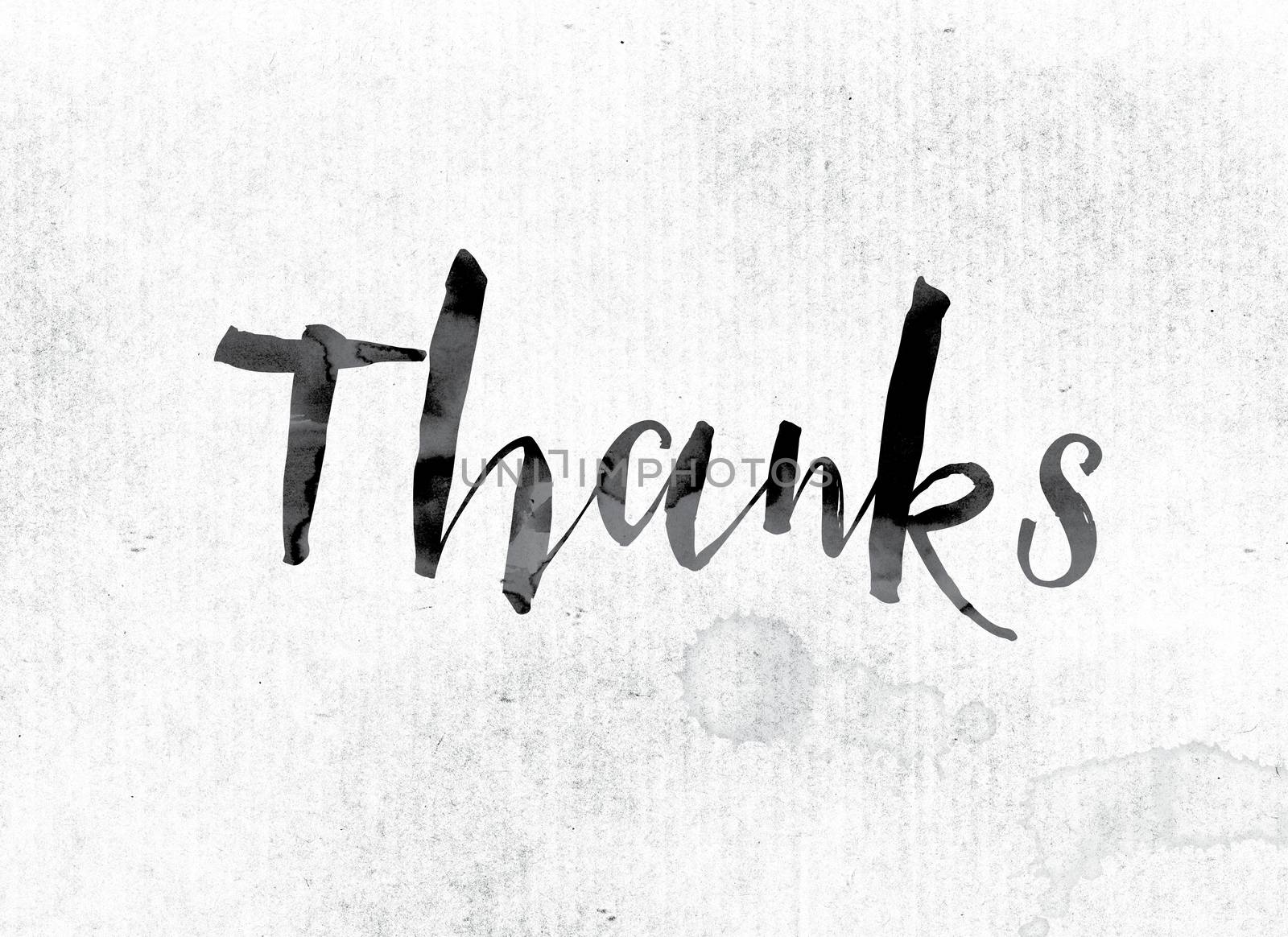 Thanks Concept Painted in Ink by enterlinedesign