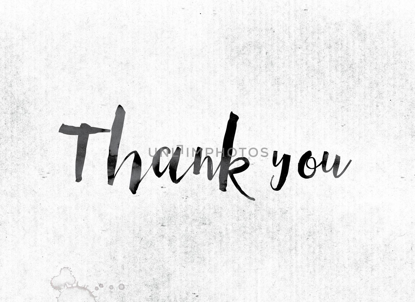 Thank you Concept Painted in Ink by enterlinedesign