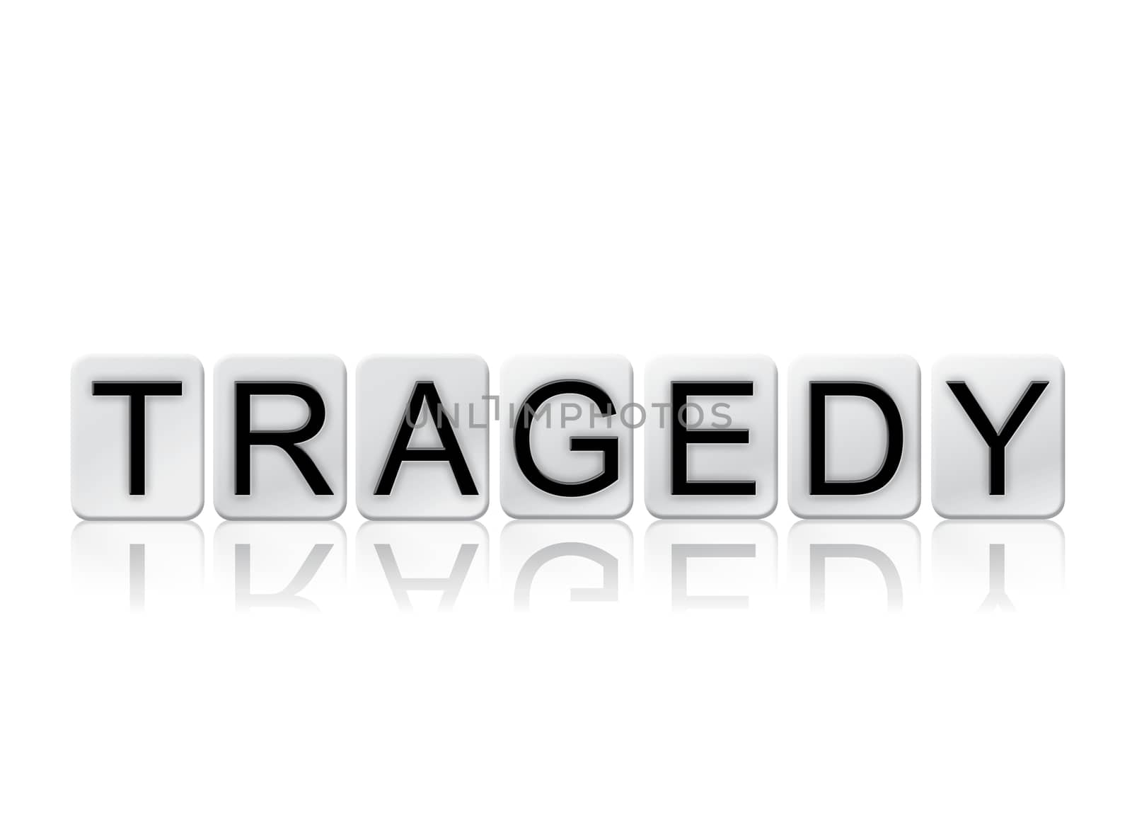 Tragedy Isolated Tiled Letters Concept and Theme by enterlinedesign