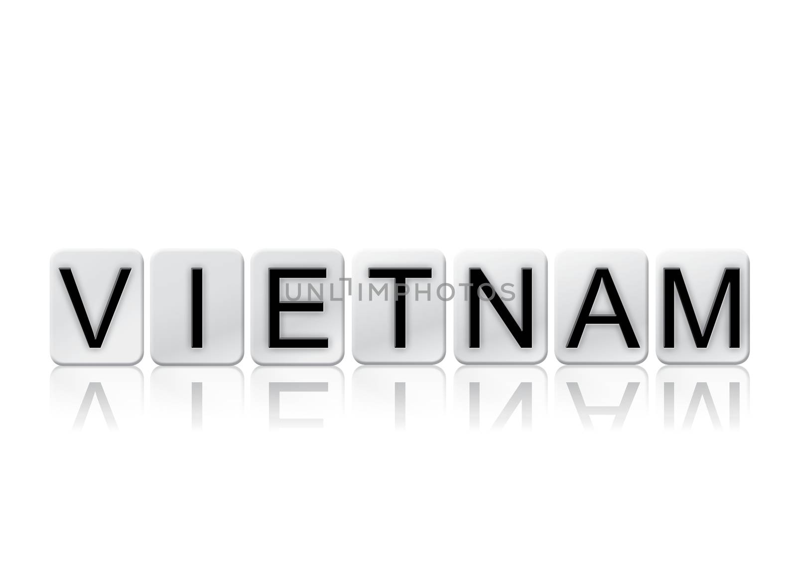 Vietnam Isolated Tiled Letters Concept and Theme by enterlinedesign