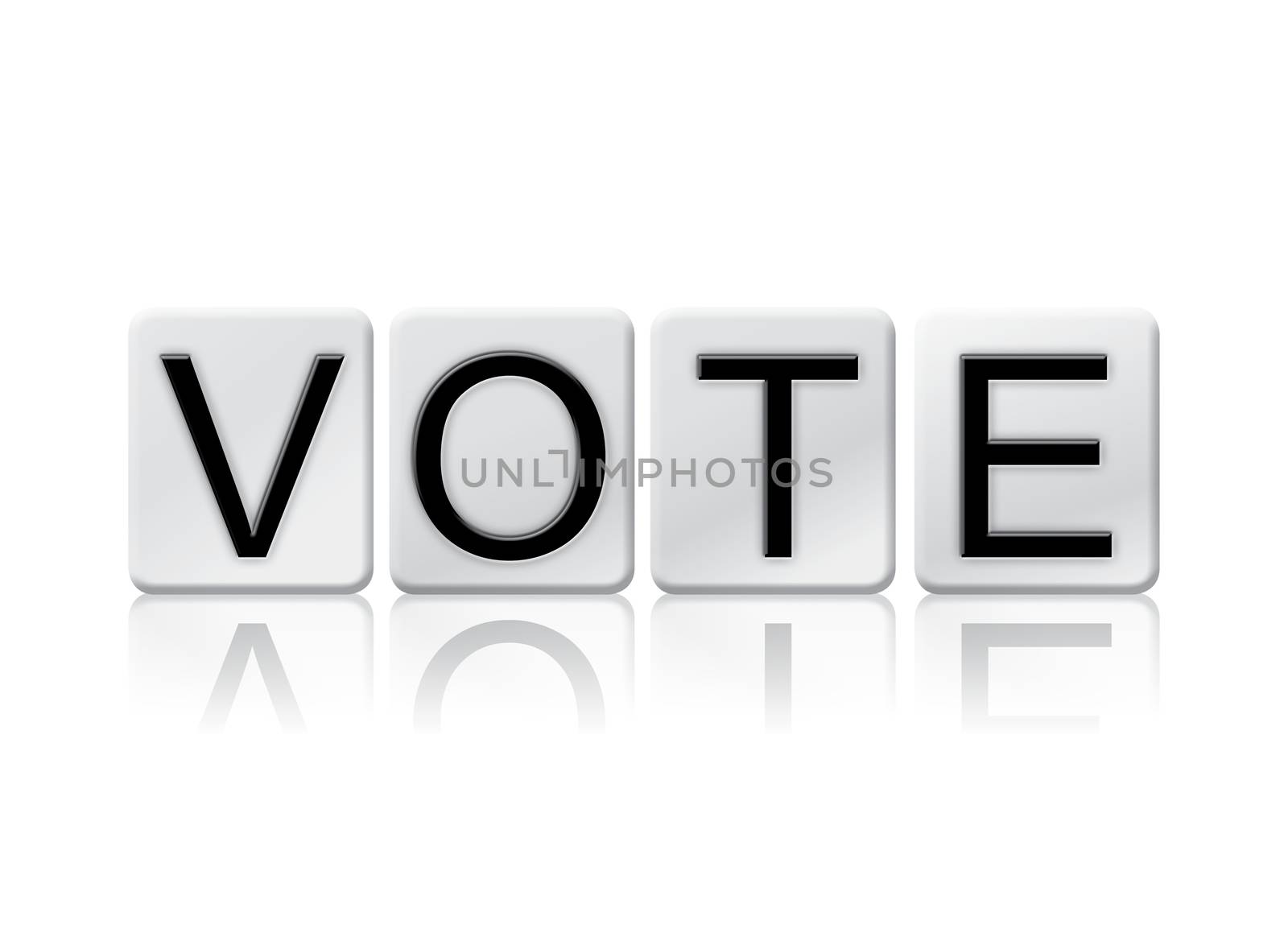 Vote Isolated Tiled Letters Concept and Theme by enterlinedesign