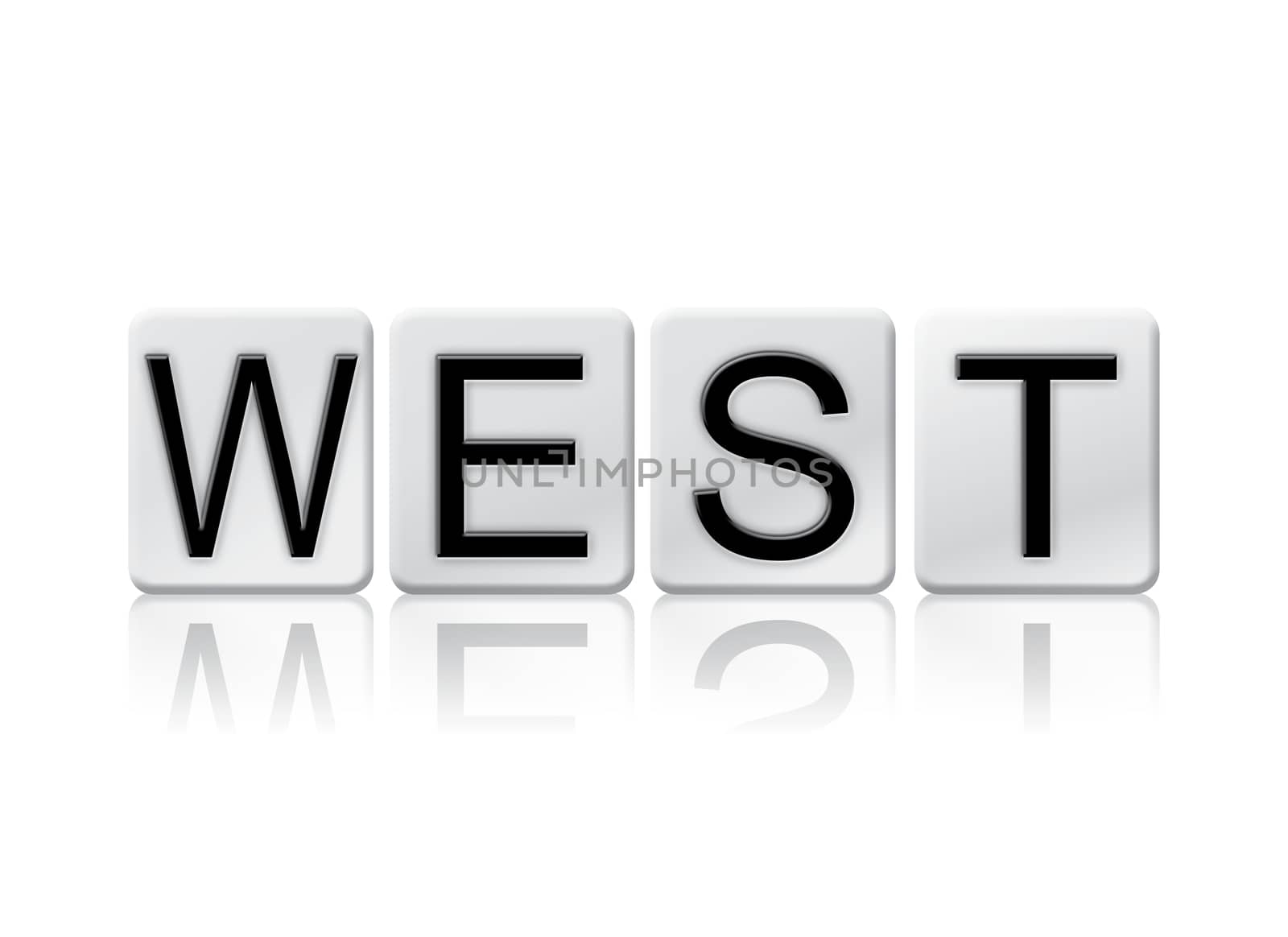 West Isolated Tiled Letters Concept and Theme by enterlinedesign