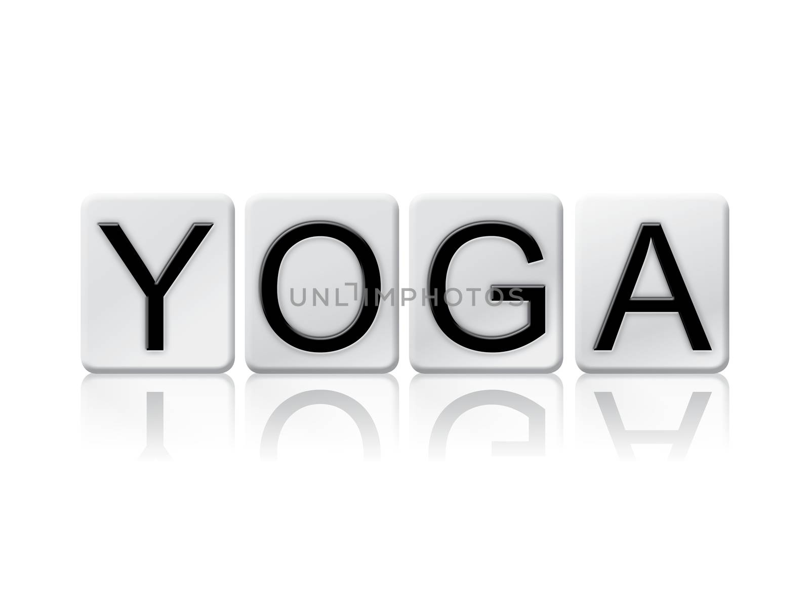 Yoga Isolated Tiled Letters Concept and Theme by enterlinedesign