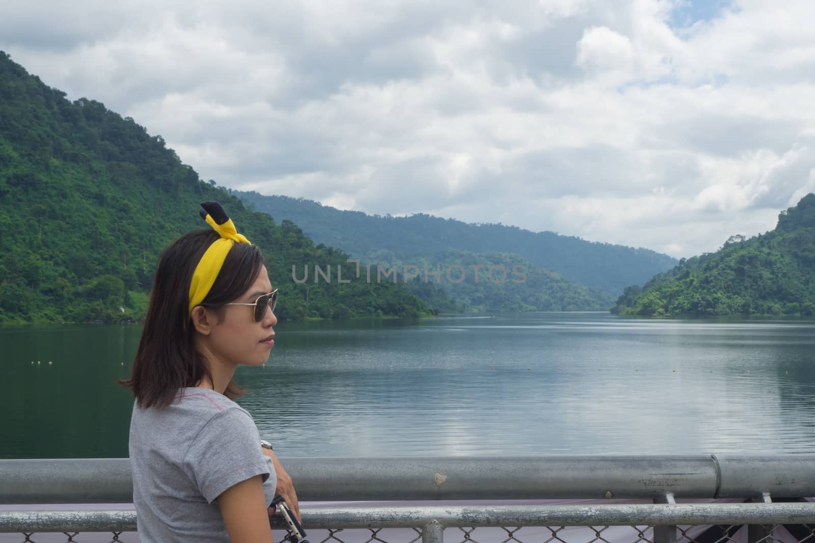 A Girl travel in Khun Dan Prakan Chon Dam by powerstrom
