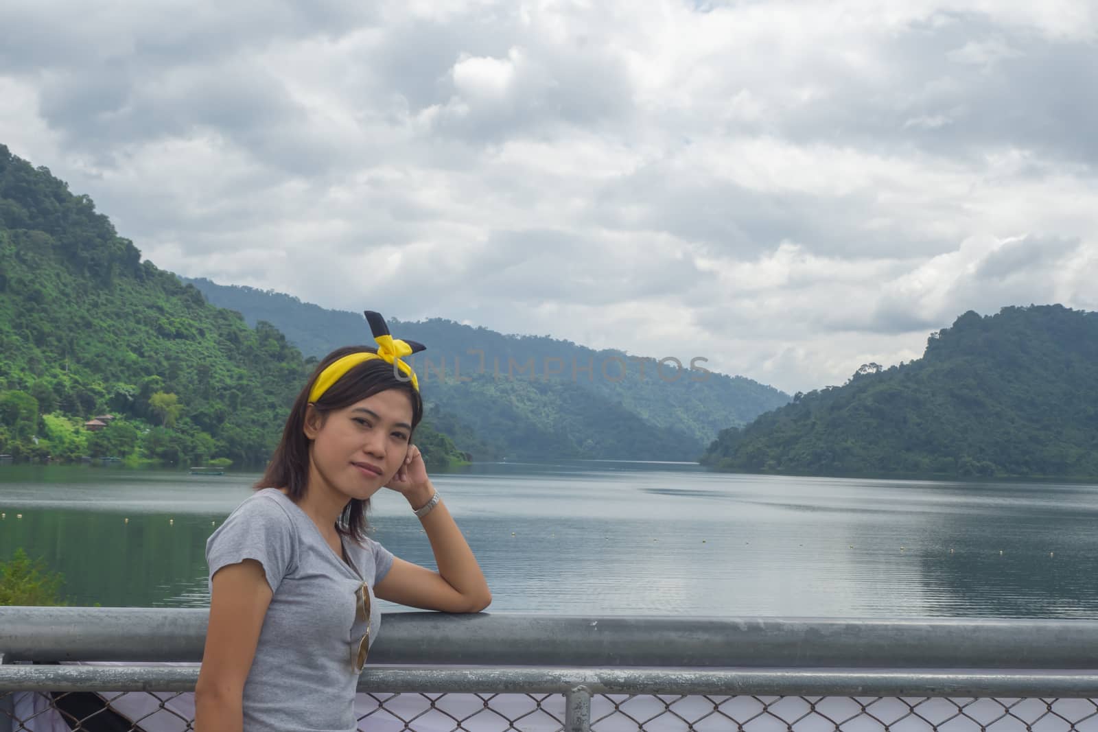 A Girl travel in Khun Dan Prakan Chon Dam by powerstrom