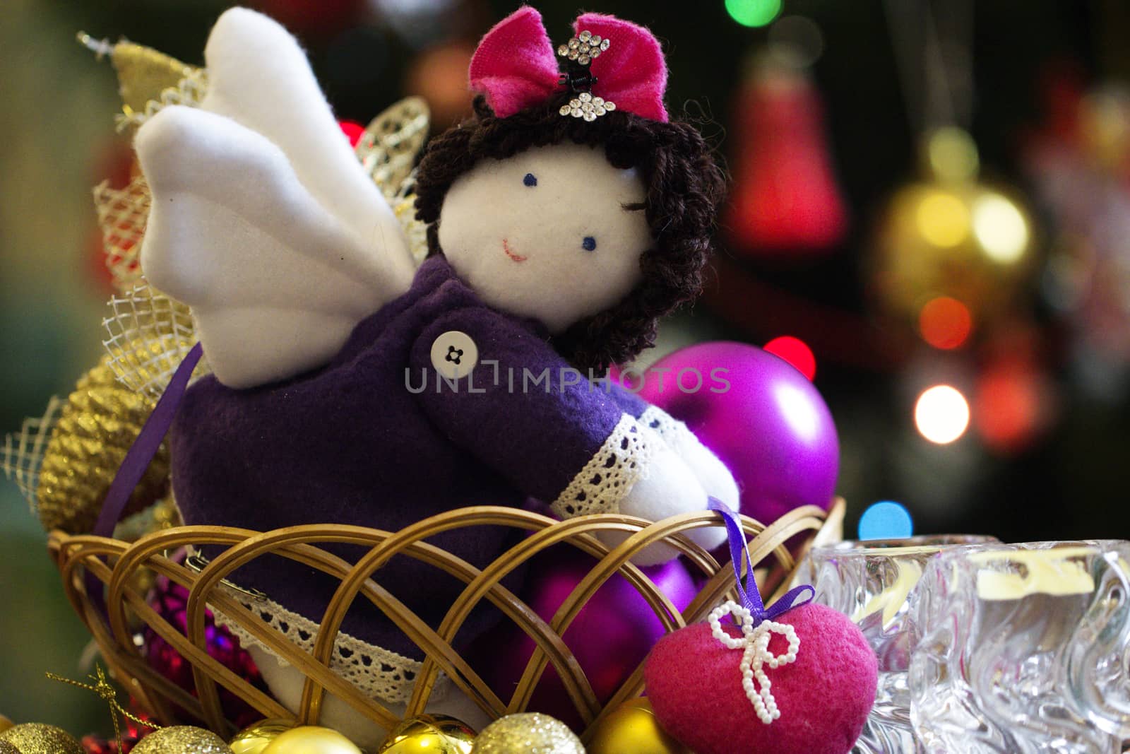 A natural cotton soft toy angel that brings a heart, peaceful handmade soft toy.Christmas decoration handmade toy Angel.