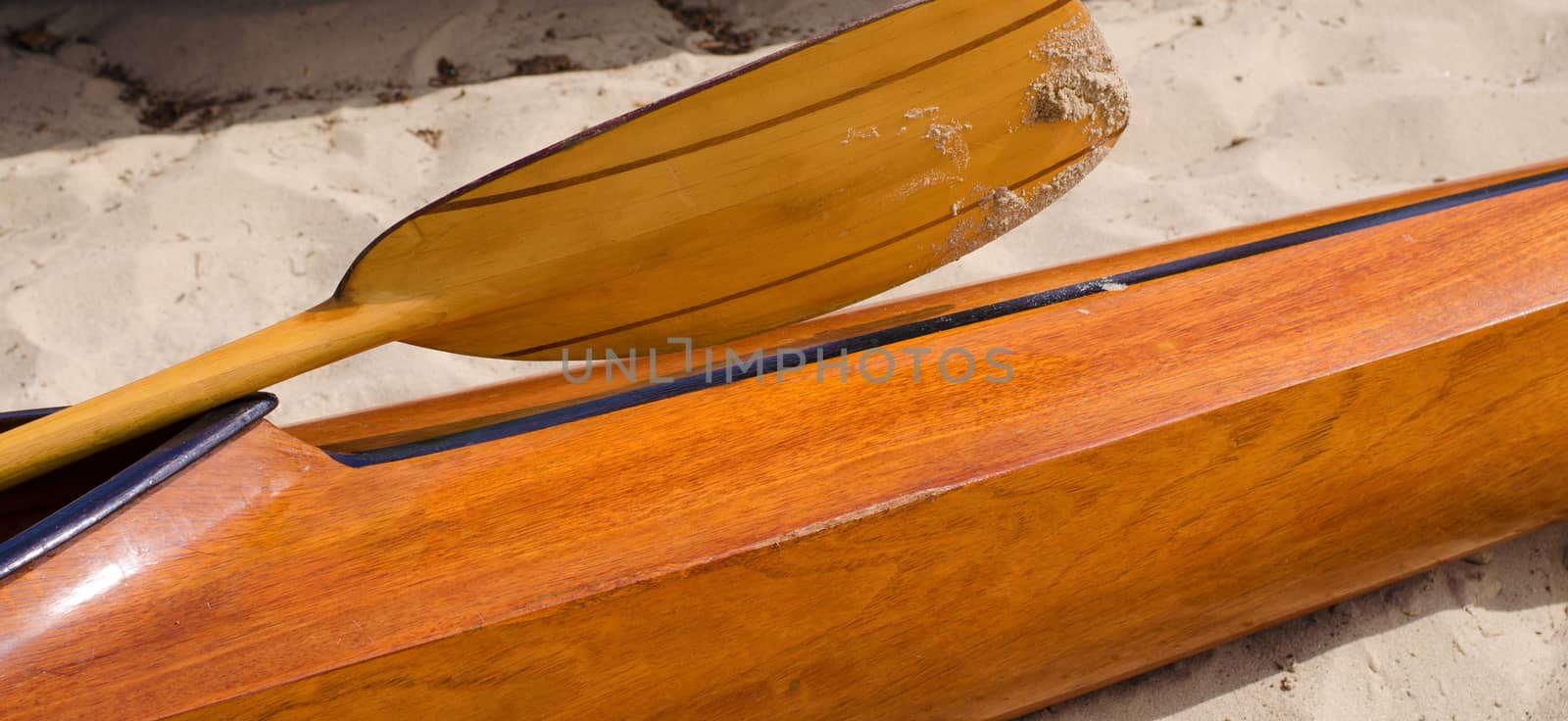 kayaks on the tropical beach. by bormash