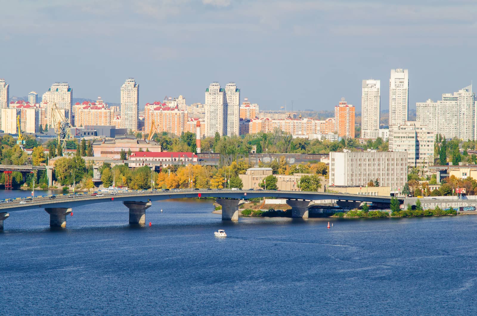 View of Kiev, Ukraine.Banks of the Dnieper river