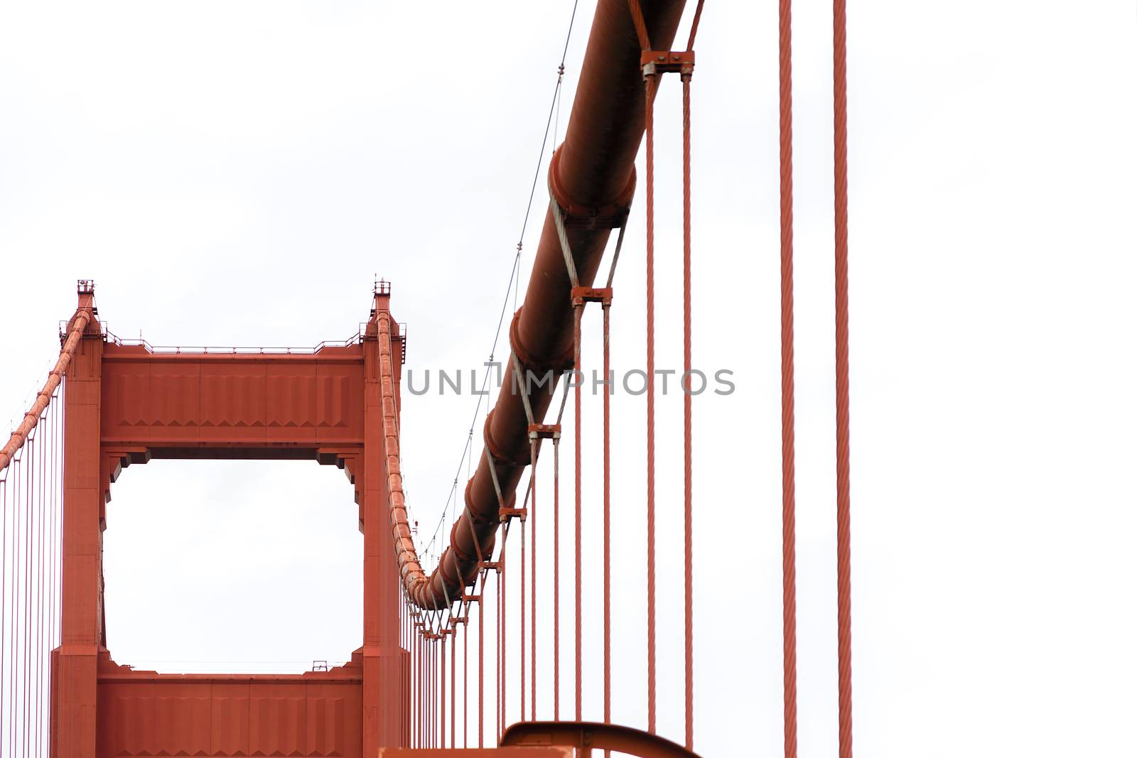 Detail of the south Golden Gate Bridge Pillar