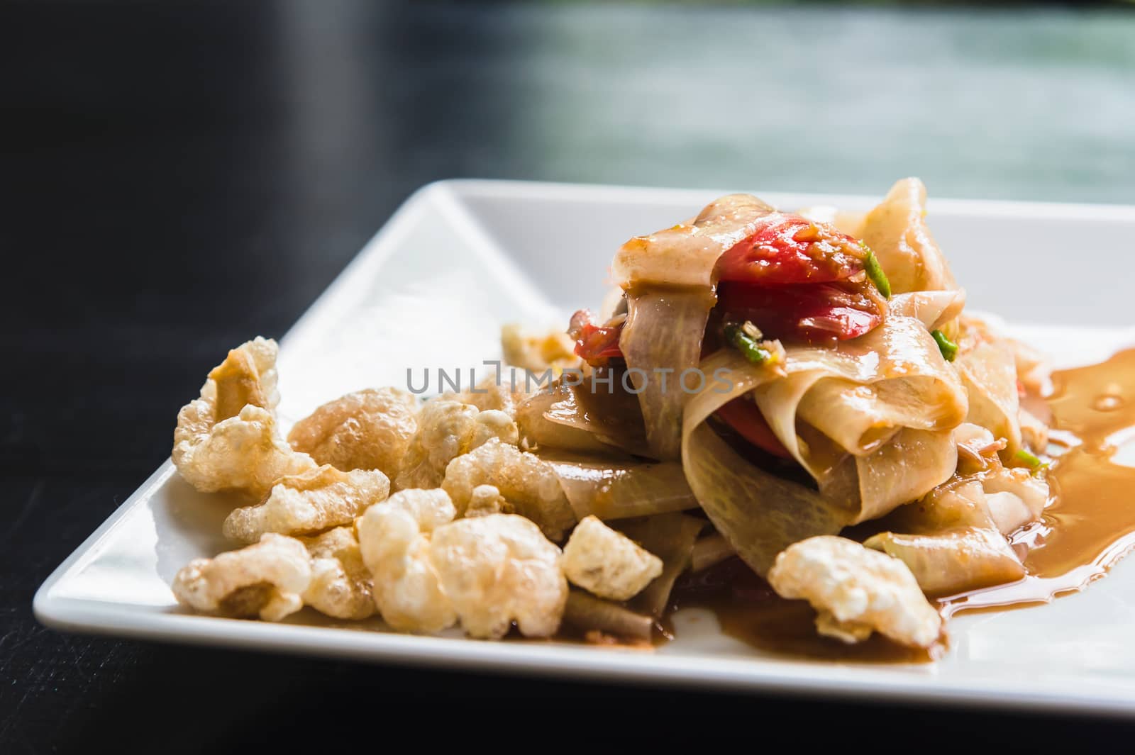 papaya salad with pork snack by luckyfim