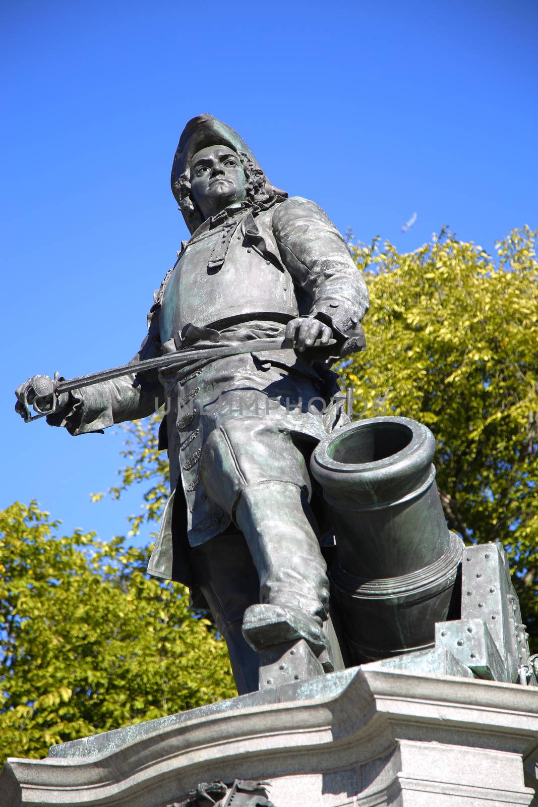 statue of Admiral Peter Tordenskjold in Oslo, Norway 