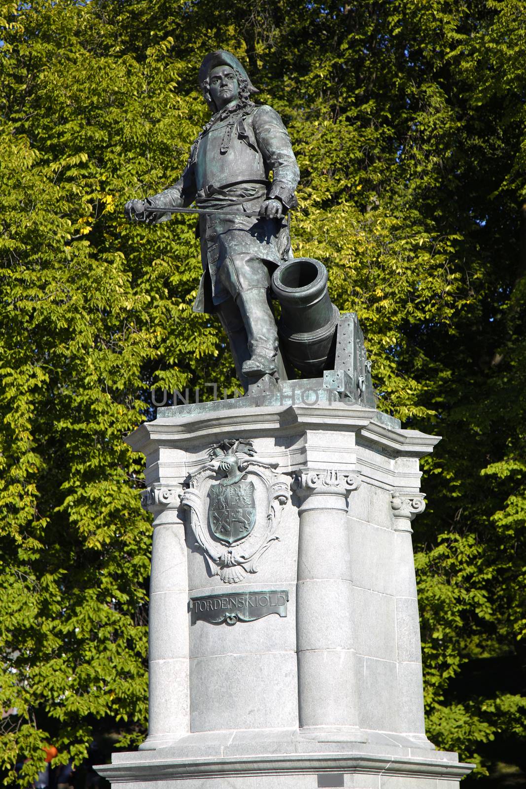 statue of Admiral Peter Tordenskjold in Oslo, Norway 