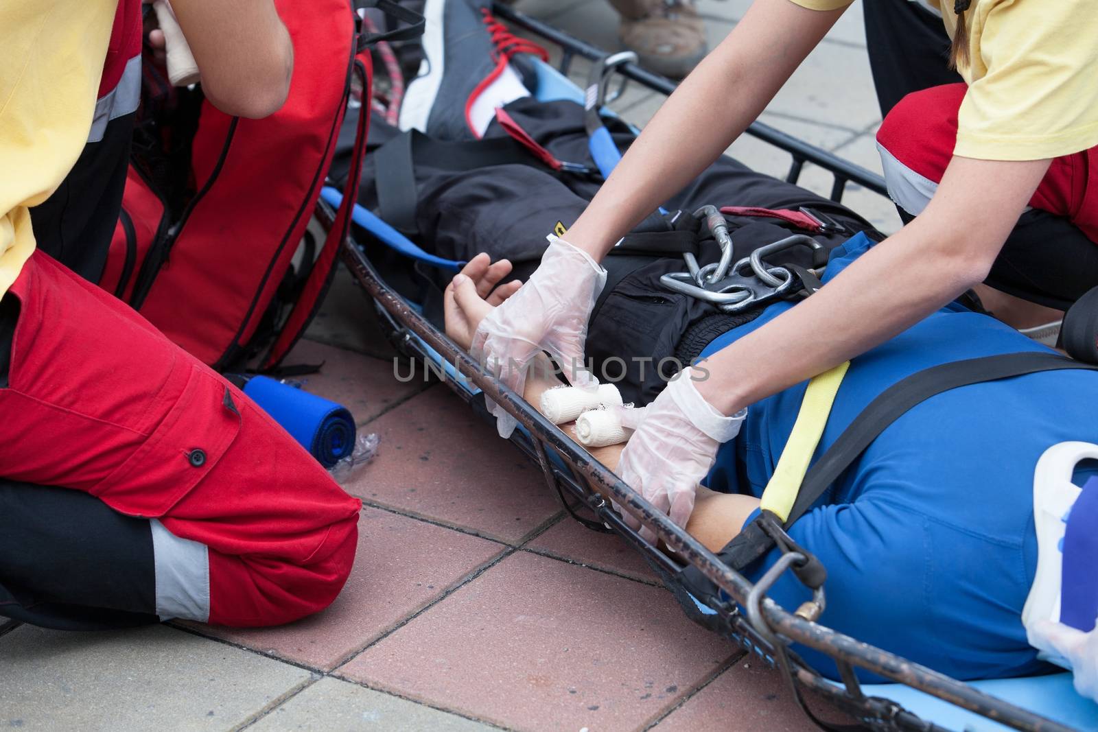 First aid training detail by wellphoto
