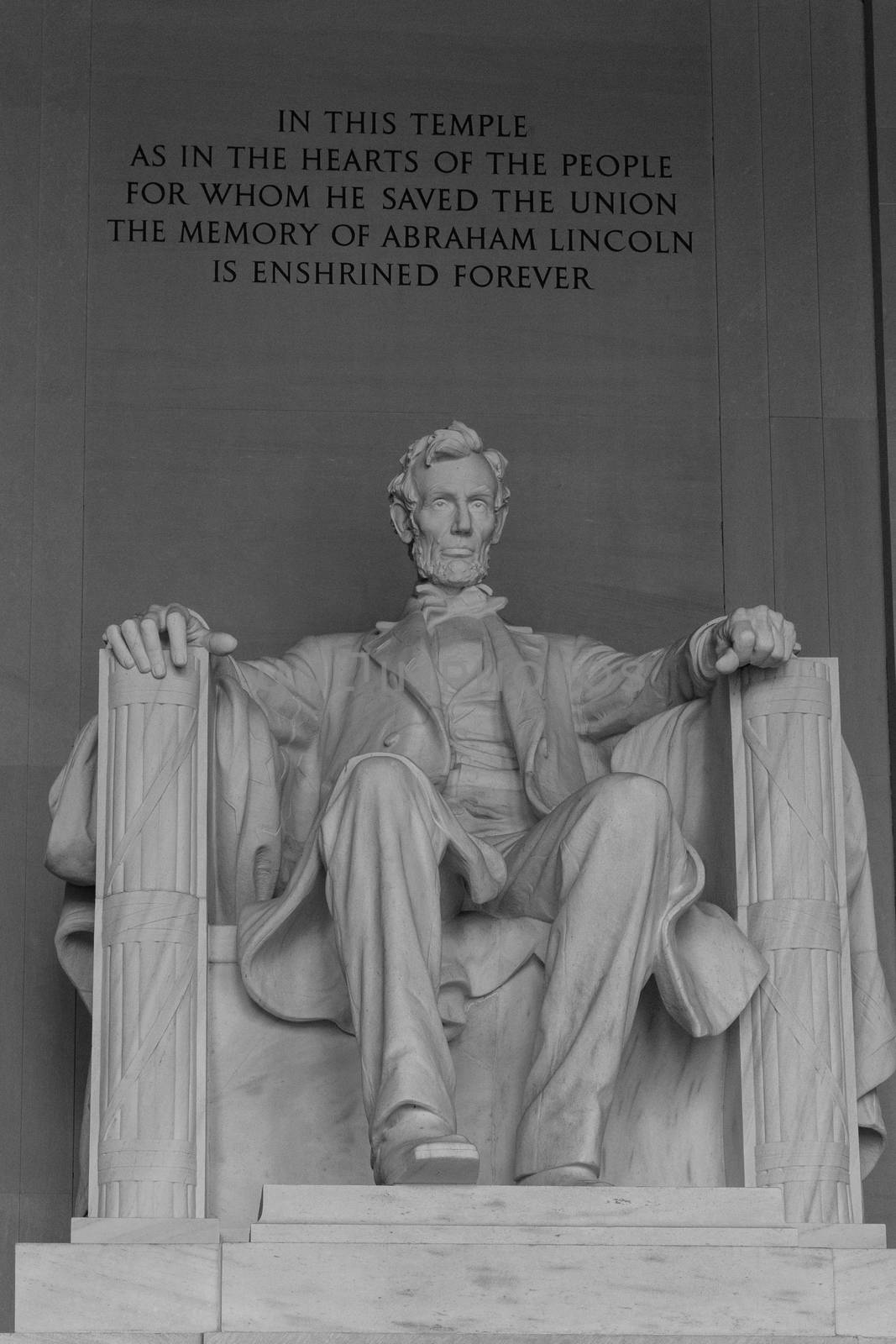 Lincoln Memorial inside view and inscription by chrisukphoto