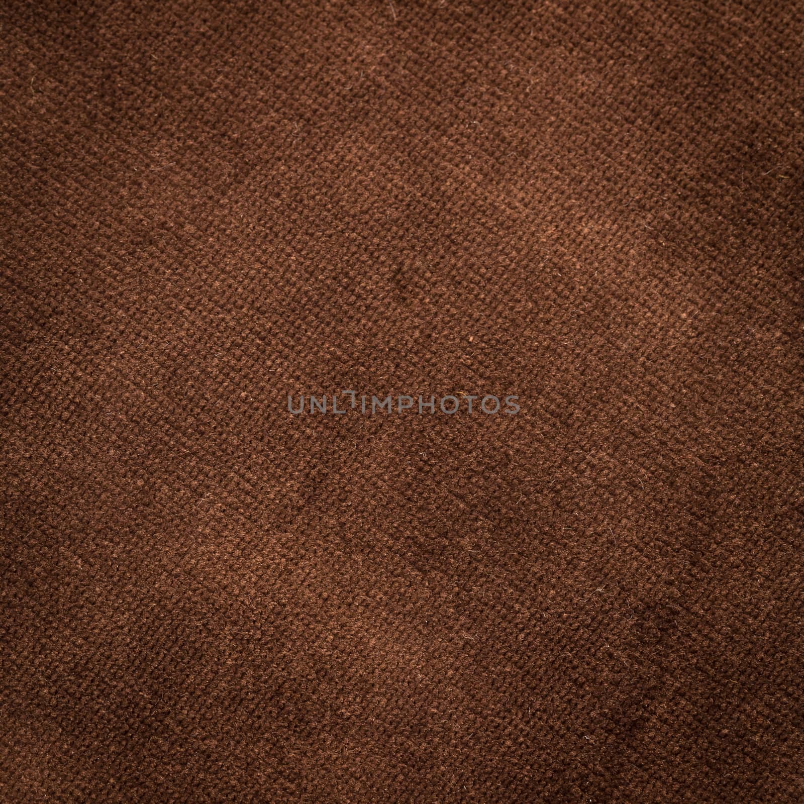The Velvet fabric texture in brown color. Square shape