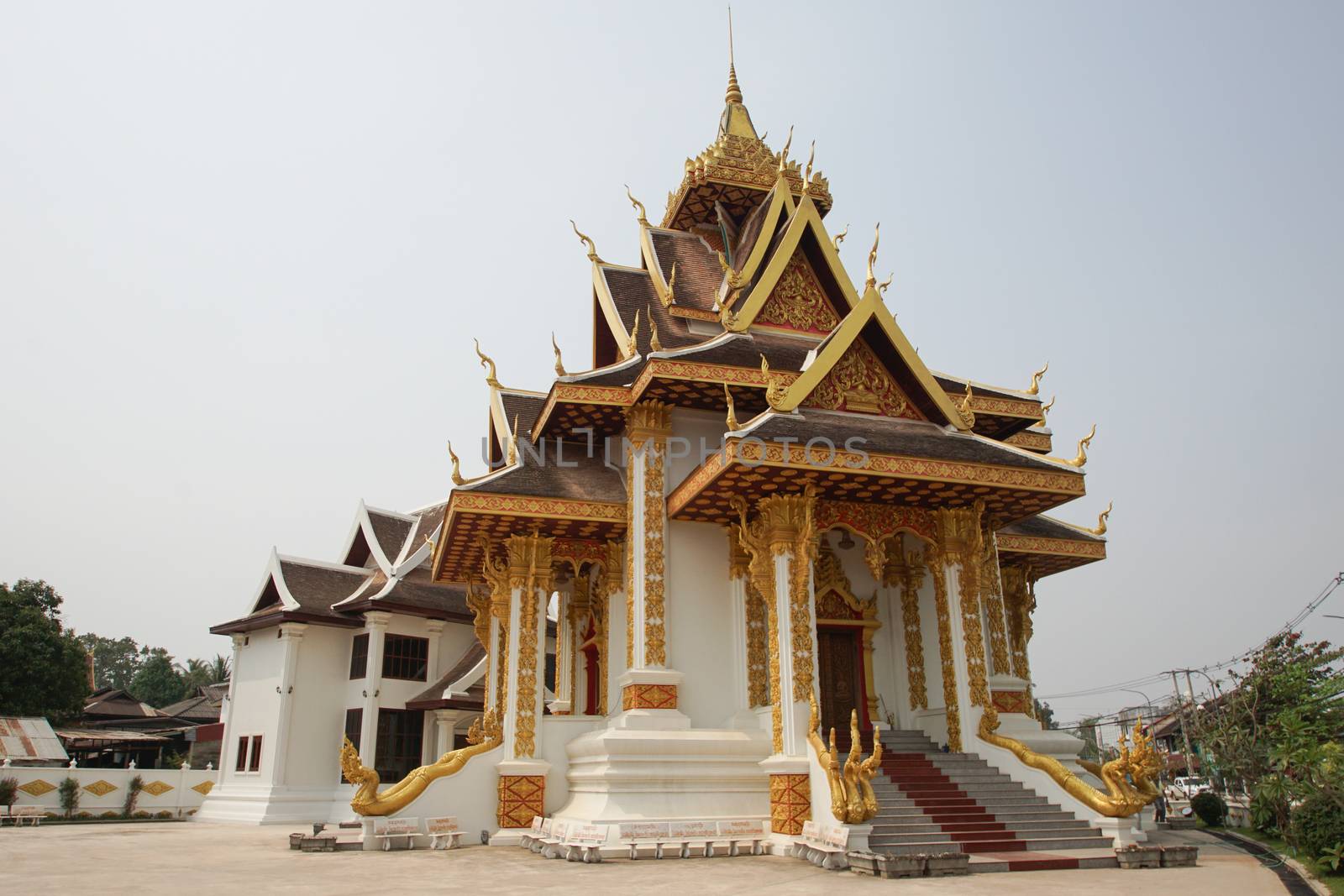 VIENTIANE, LAOS - FEBRUARY 21, 2016:  Citypillar, one of the sights in Vientiane on February 21, 2016 in Laos, Asia