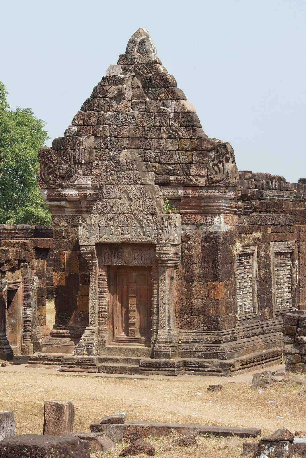 Temple Wat Phu Champasak, historical site and sights of Laos, Asia