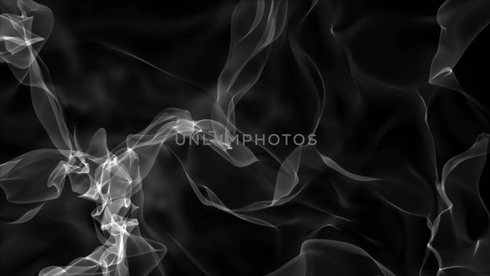 Realistic smoke on black background. Computer graphic