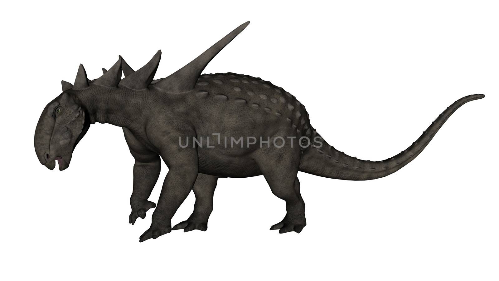 Sauropelta dinosaur isolated in white background - 3D render