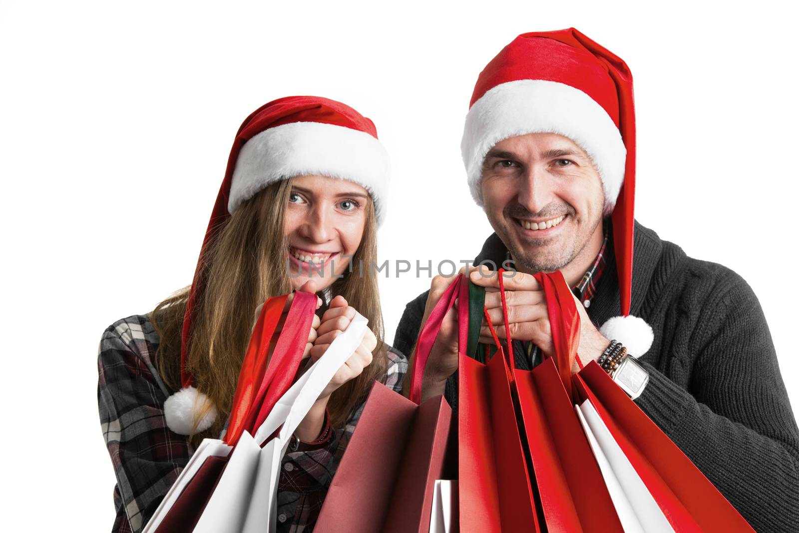 Couple with shopping bags by ALotOfPeople