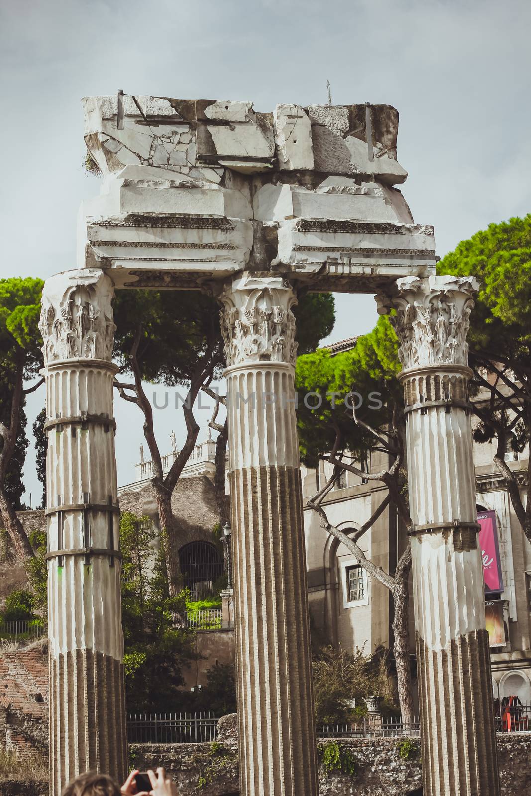 Rome, Italy Temple of Castor by sermax55