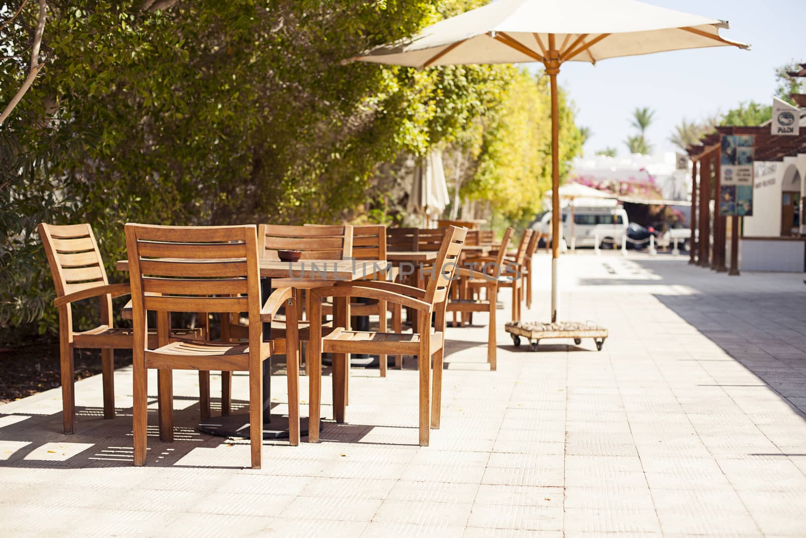 Sharm el sheikh, Egypt - 29 august: Outdoor Restaurant Coffee Open Air Cafe