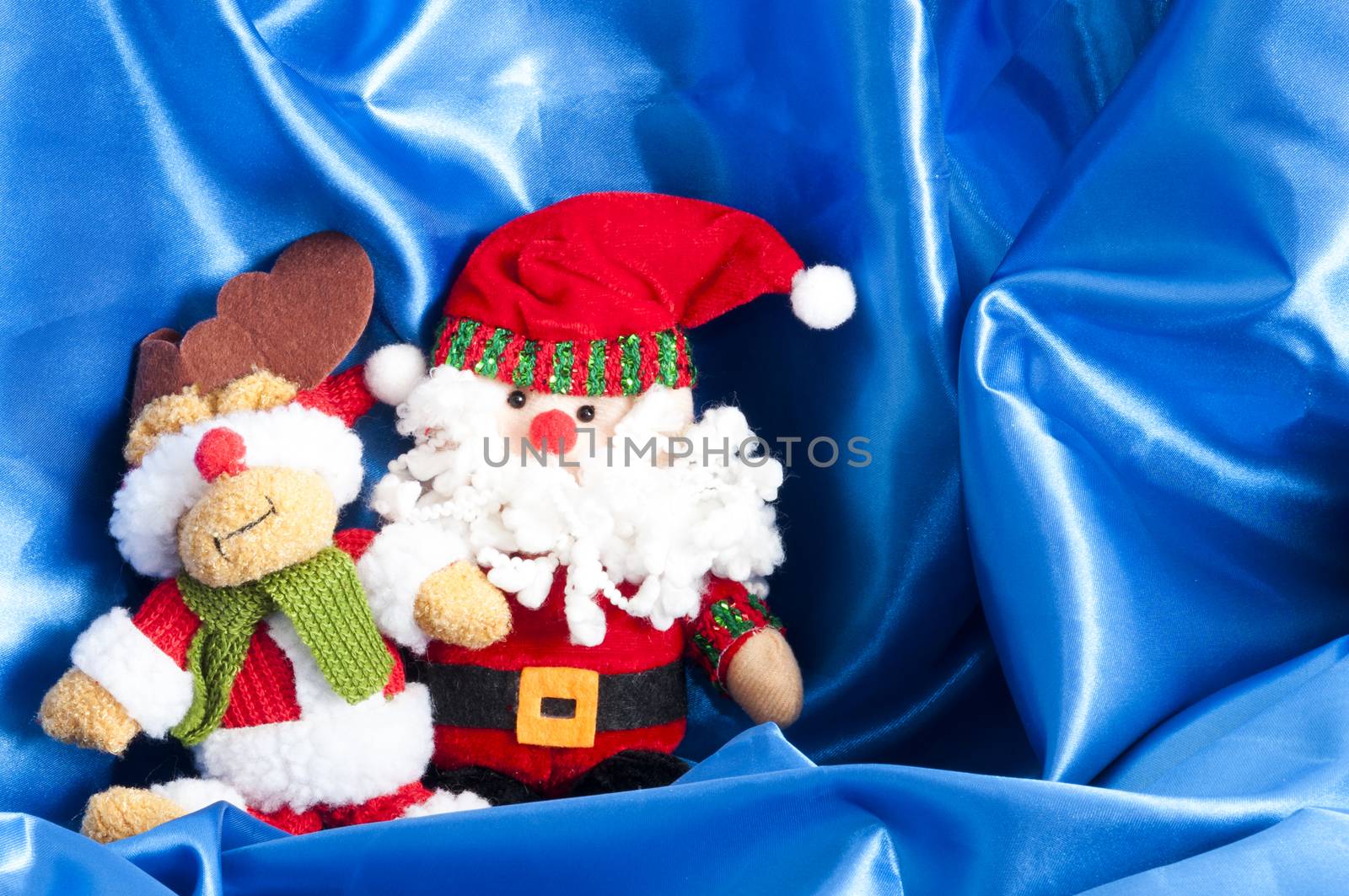 a Christmas puppets on the white background