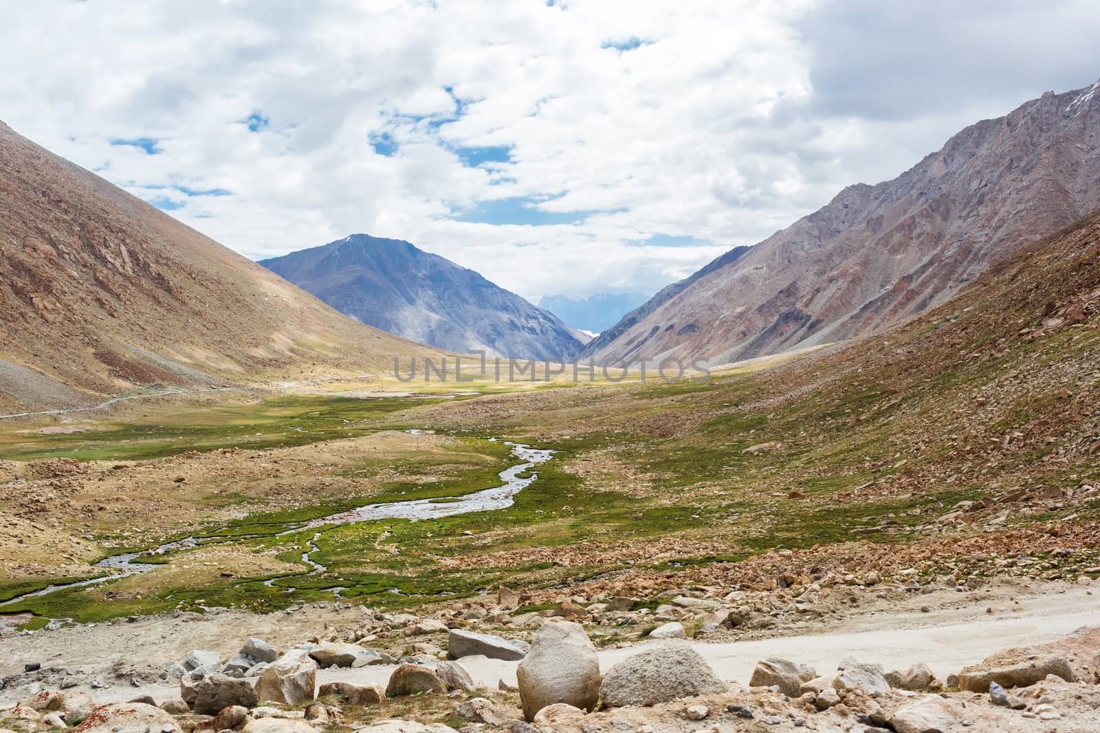 Natural landscape in Leh Ladakh, Jammu and Kashmir, India
